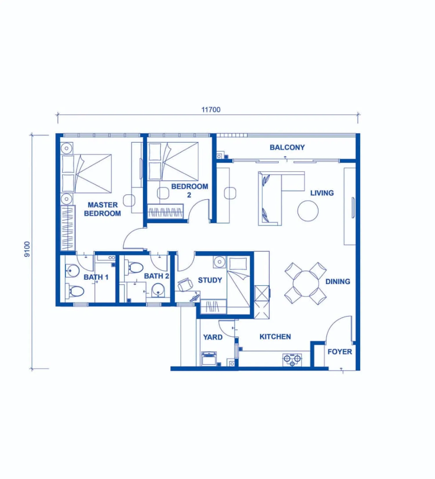 Austin Regency Type C1 official floor plan