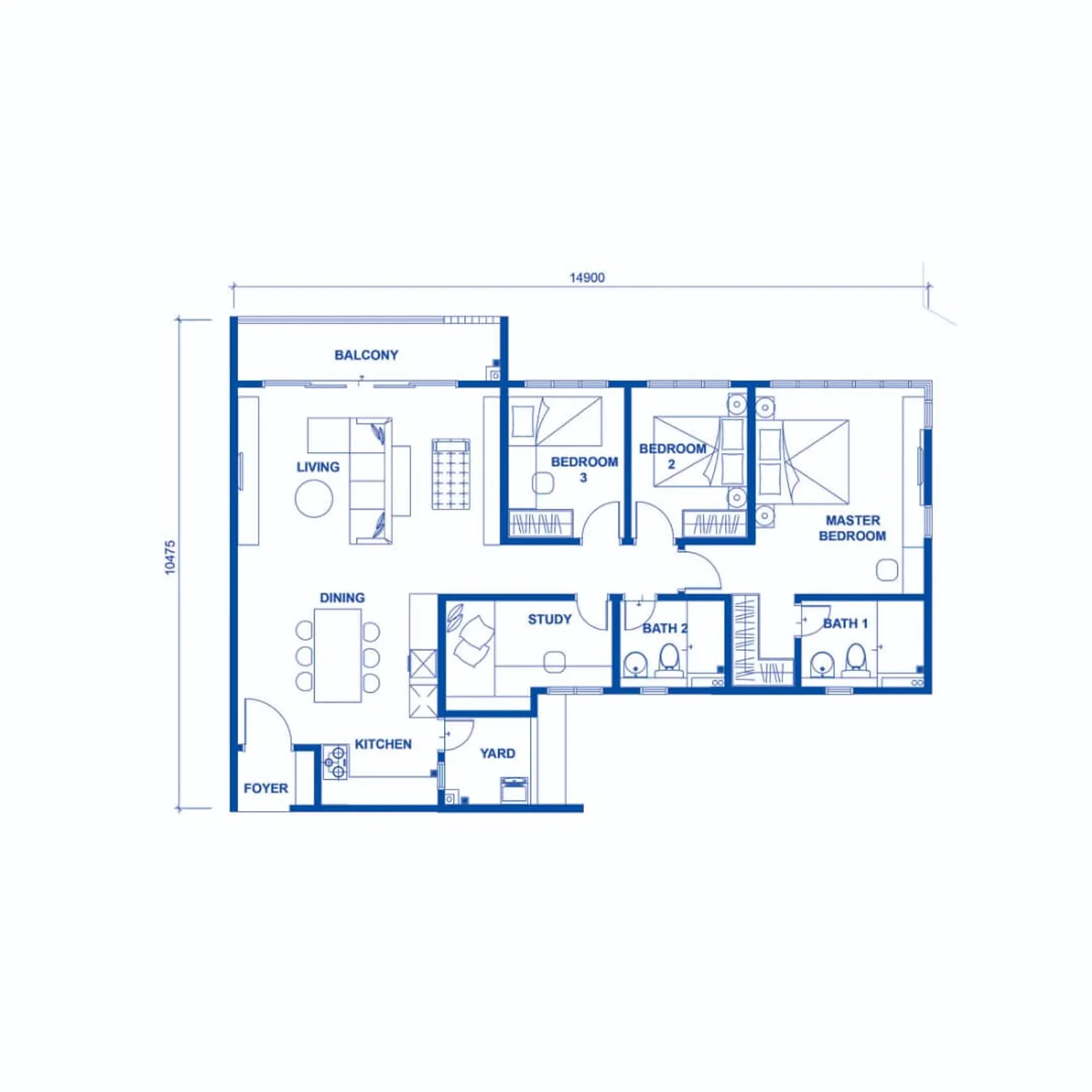 Austin Regency Type D1 official floor plan