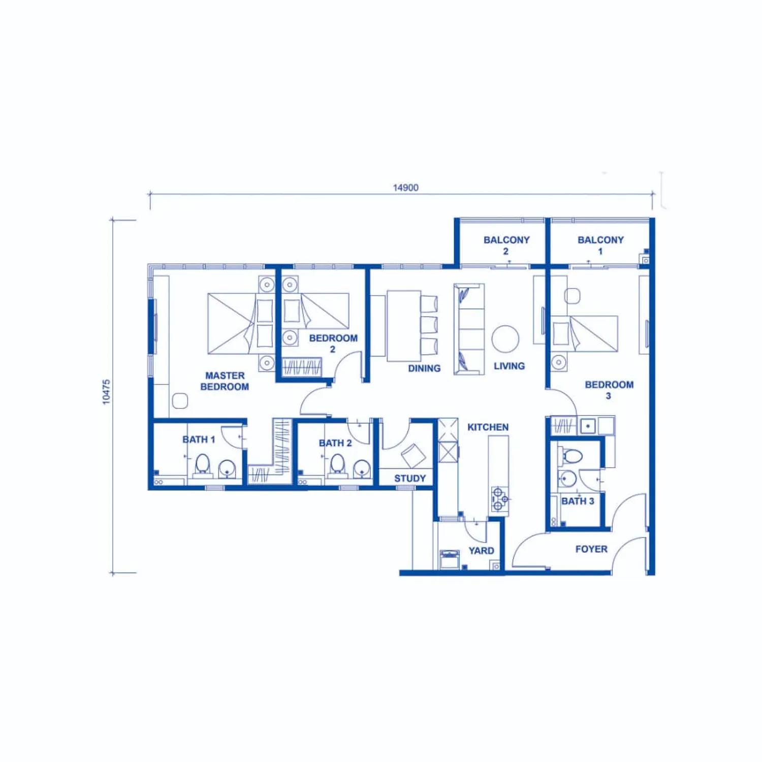 Austin Regency Type D2 official floor plan