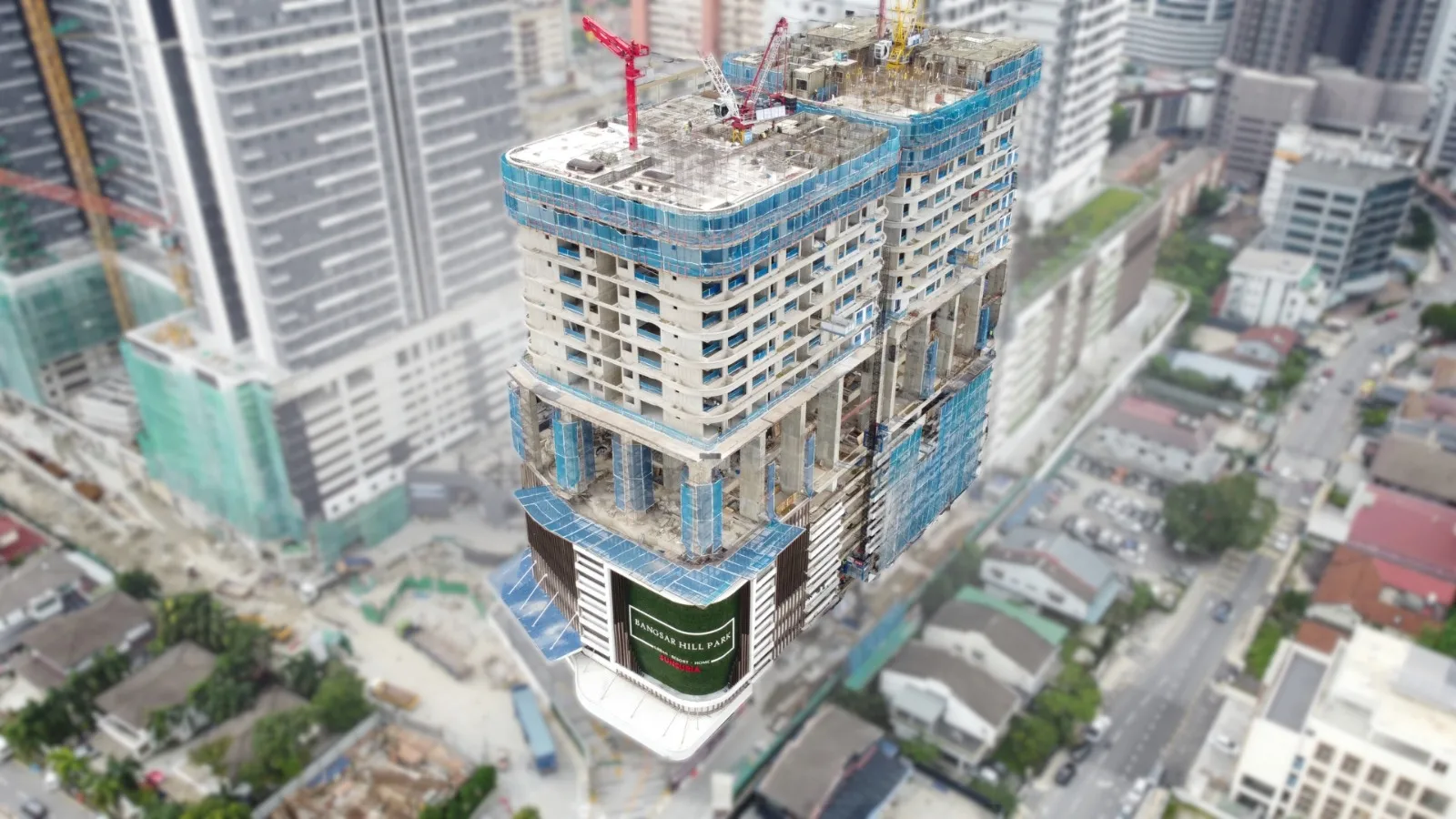 Front elevation of Verdura Blocks D and E at Bangsar Hill Park by Bangsar Hill Park Development Sdn Bhd, Lorong Maarof, Bangsar, Kuala Lumpur