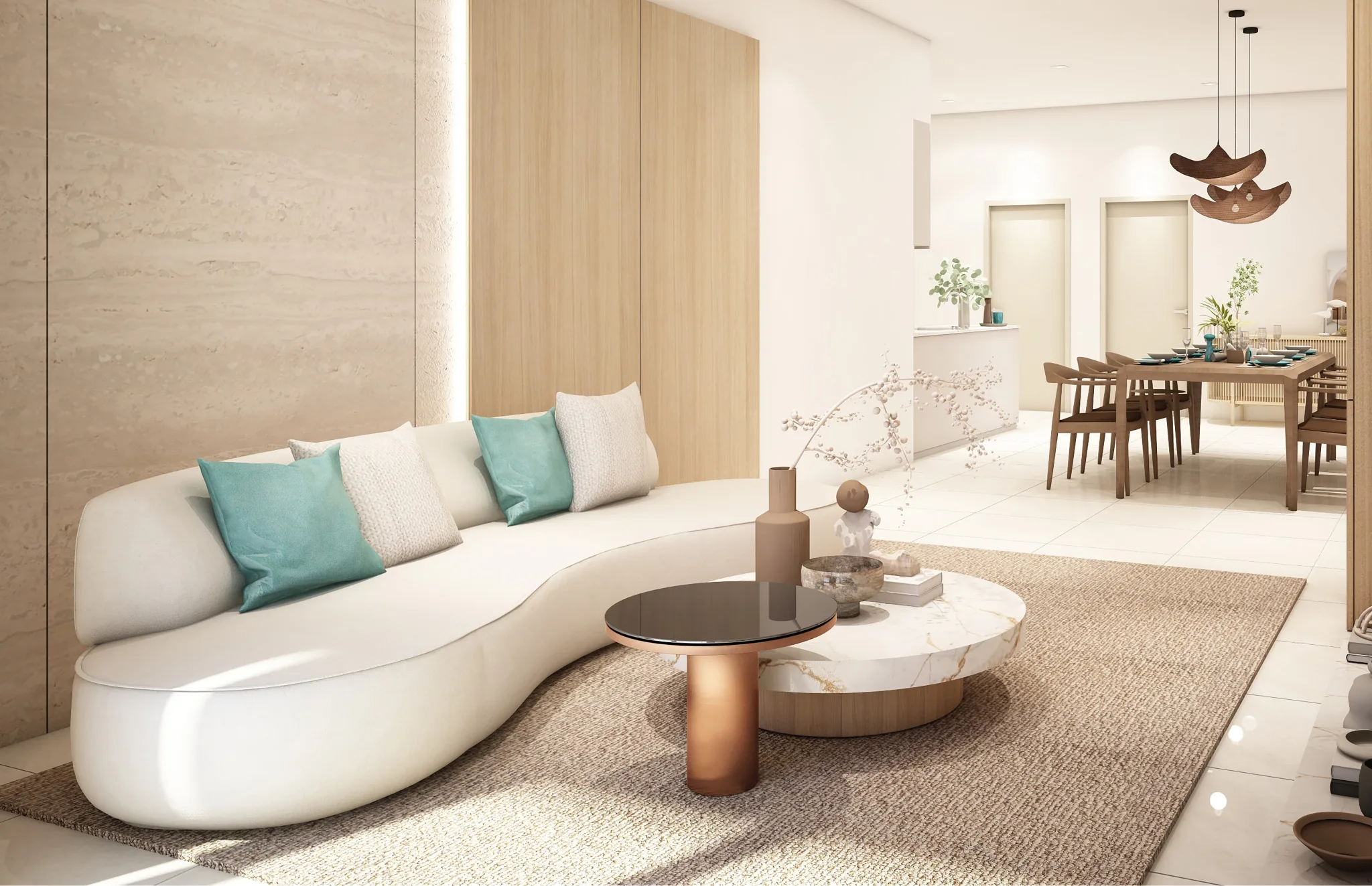 Show unit living area interior at Bangsar Hill Park by Bangsar Hill Park Development Sdn Bhd, Lorong Maarof, Bangsar, Kuala Lumpur
