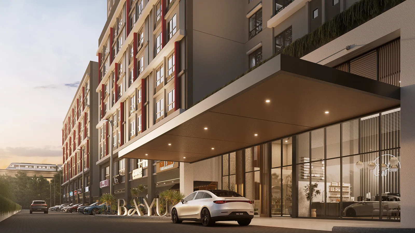 Drop-off lobby and arrival porte-cochere at BAYU @ OSK Mori Park by Mori Park Sdn Bhd, OSK Property, Seksyen 13, Shah Alam, Selangor