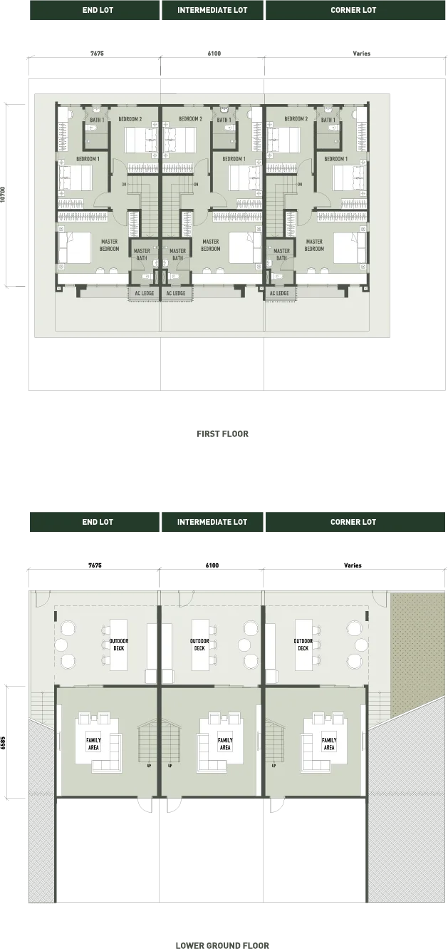 Type A1 floor plan, three-storey terrace, at Botanica Hills by Stellar Trinity Sdn Bhd, Chin Hin Group Property, Templer, Rawang, Hulu Selangor, Selangor