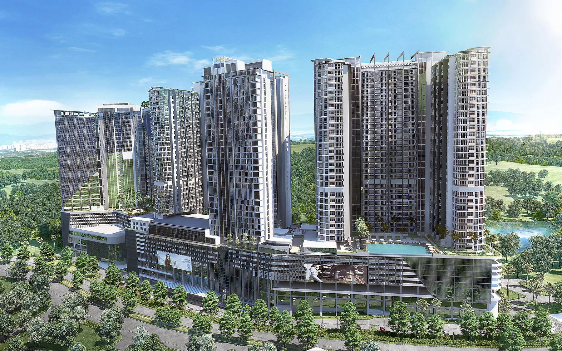 D'Pristine @ Medini The SOFO towers above the retail podium