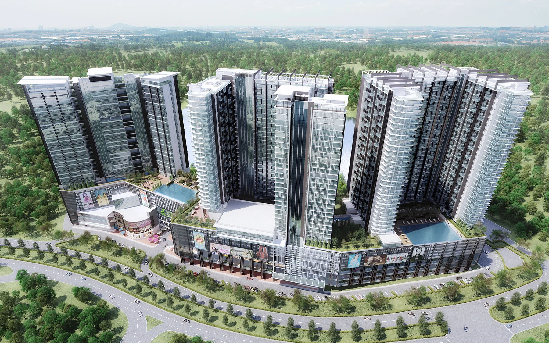 D'Pristine @ Medini Aerial view of the integrated development