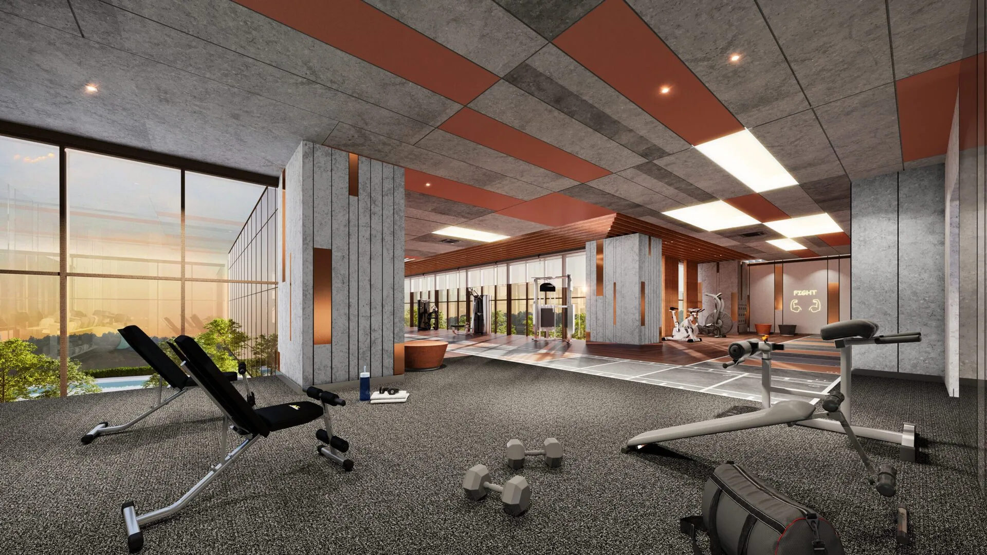 FITastic Gym upper level at D'Tessera Residences by Mightyprop Sdn Bhd, EXSIM Group, Central Park Damansara, Damansara Perdana, Petaling Jaya, Selangor