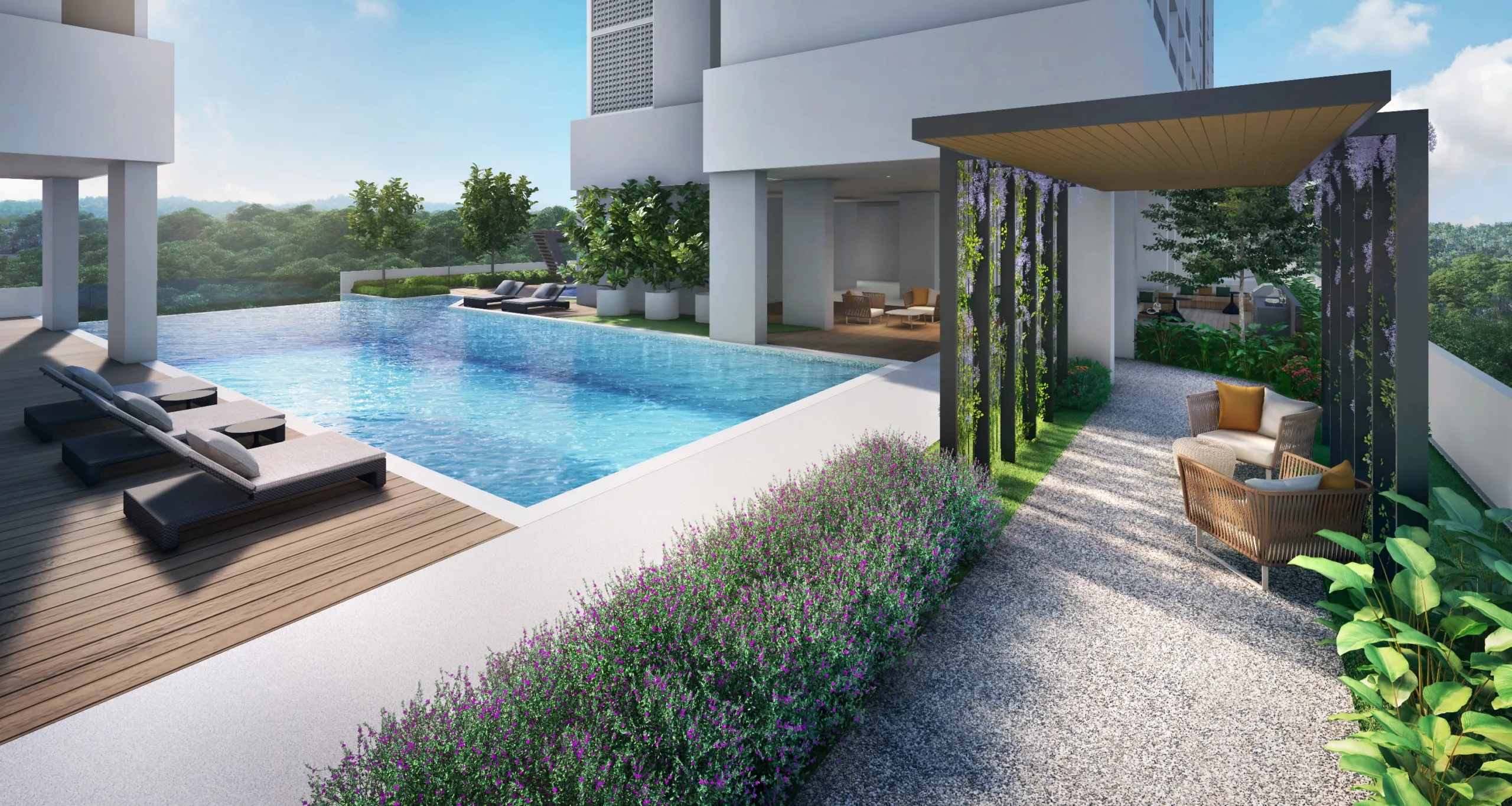 Infinity-edge pool overlooking the lake at Danau Puchong by Pakatan Perakbina Sdn Bhd, YTL Land, Bandar Metro Puchong, Puchong, Selangor