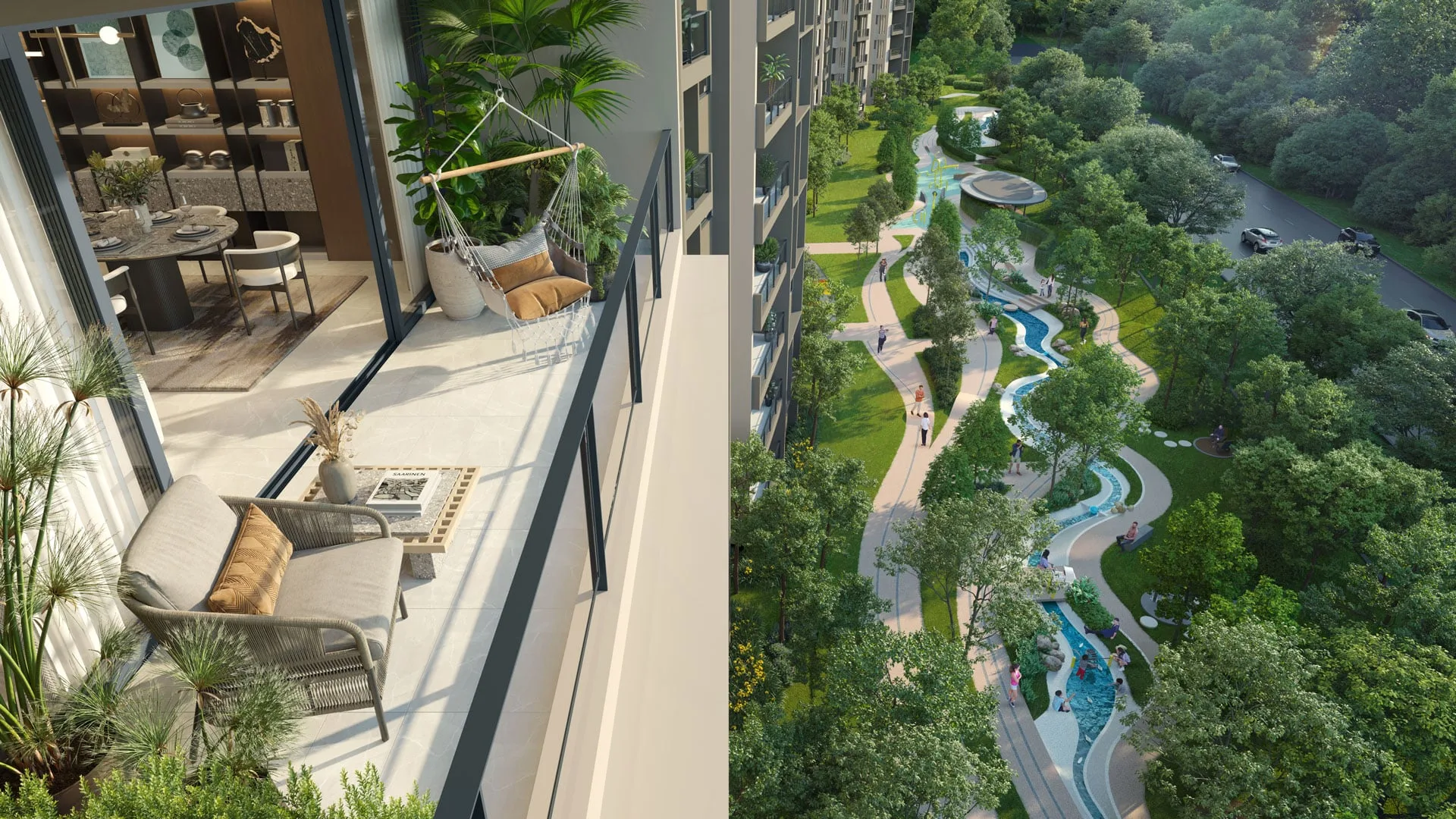 Balcony of a unit at Ayanna Resort Residence by Chin Hin Group Property, Bukit Jalil, Kuala Lumpur
