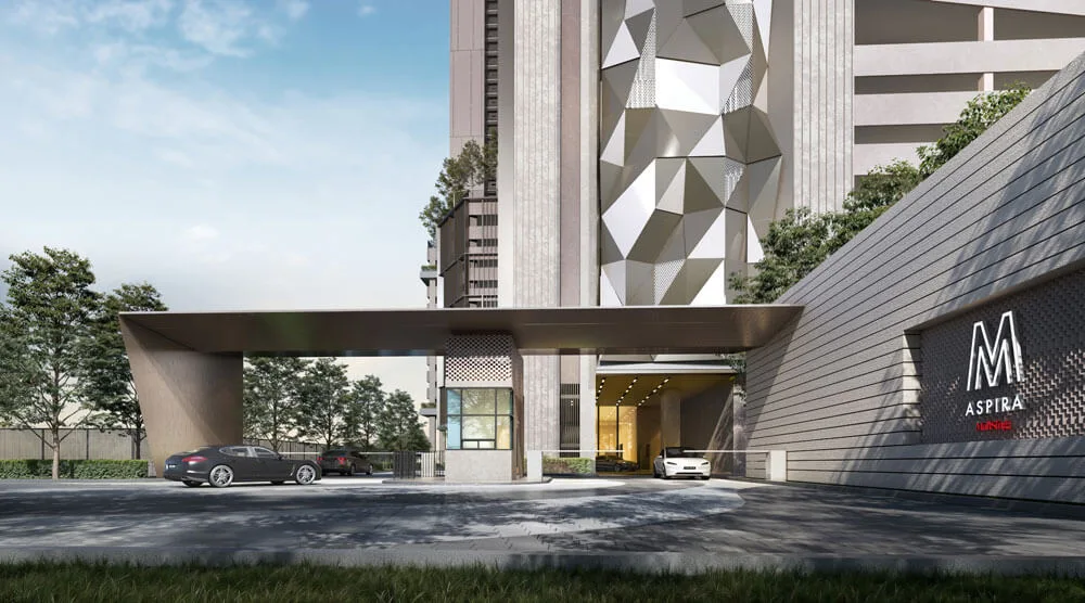 Grand entrance and arrival statement at M Aspira by Mah Sing Properties Sdn Bhd, Taman Desa, Kuala Lumpur