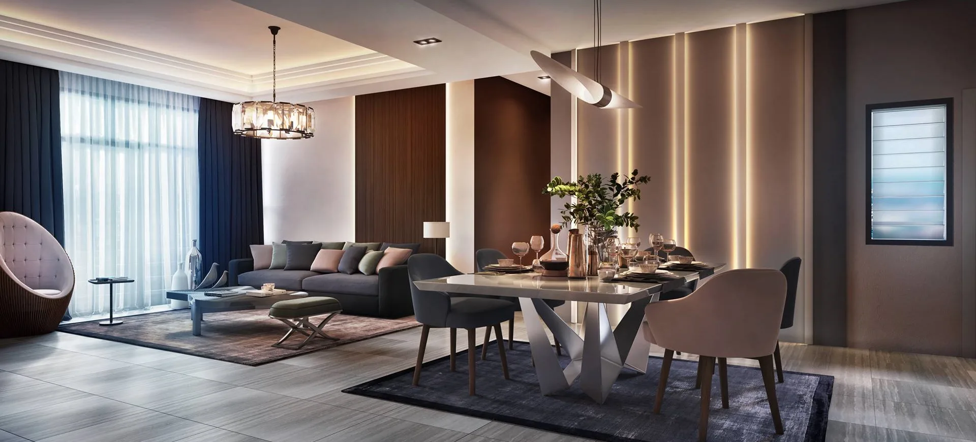 One 49 Residence Living and dining area