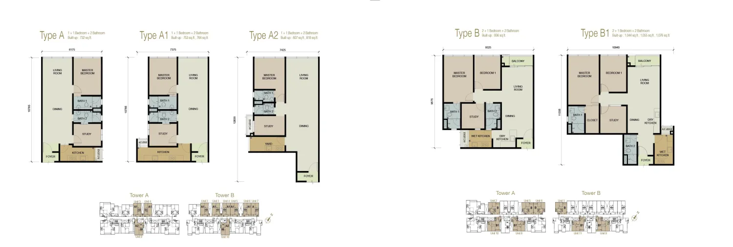 Paragon Residences @ Straits View official floor plans, sheet 1