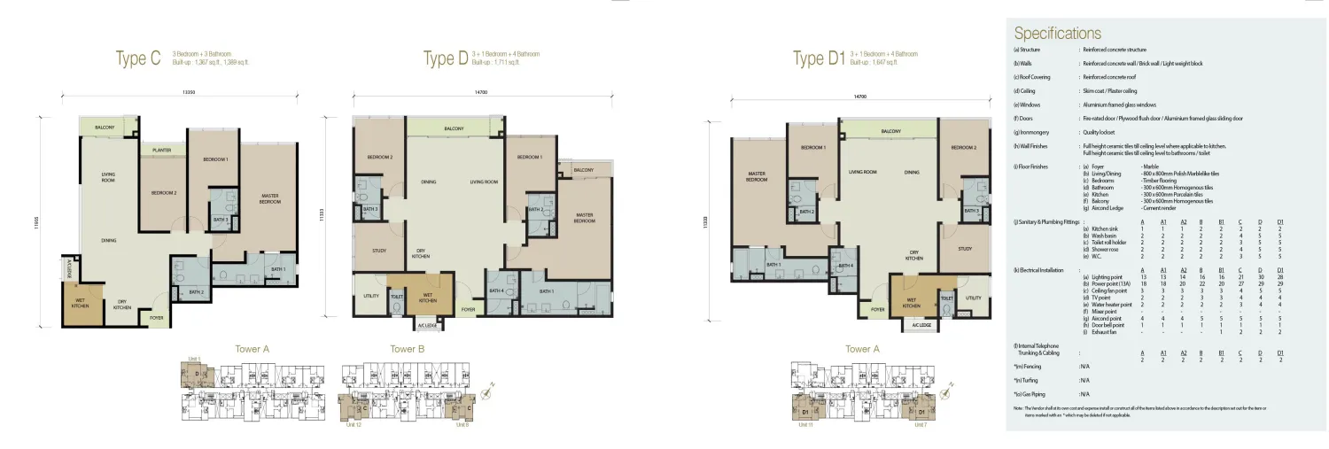 Paragon Residences @ Straits View official floor plans, sheet 2