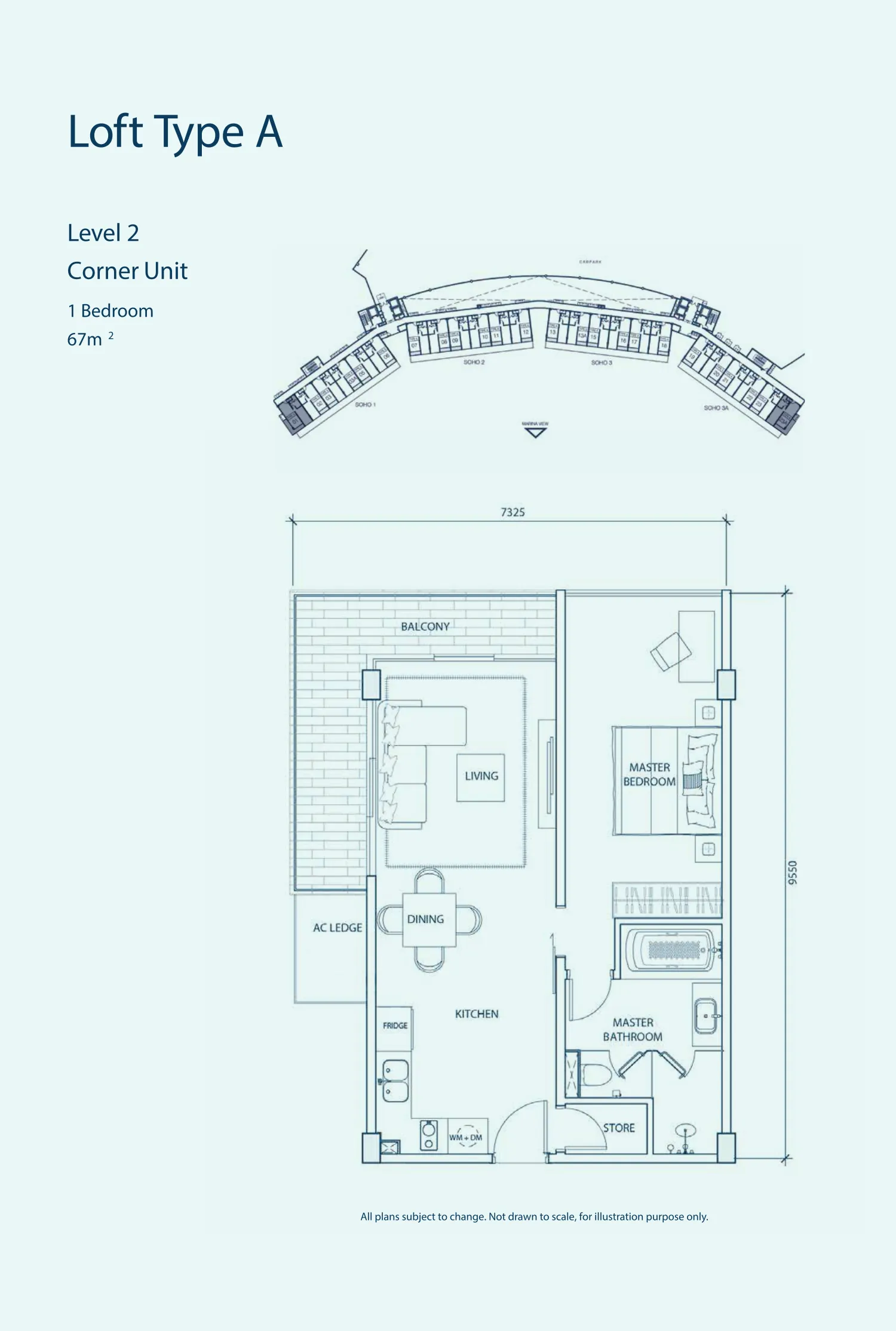 Puteri Cove Residences SOHO Type A corner lot official floor plan