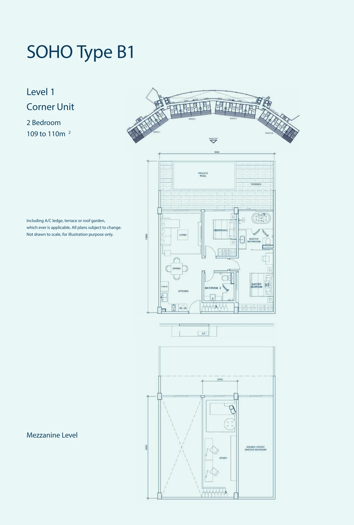 Puteri Cove Residences SOHO Type B1 corner lot official floor plan