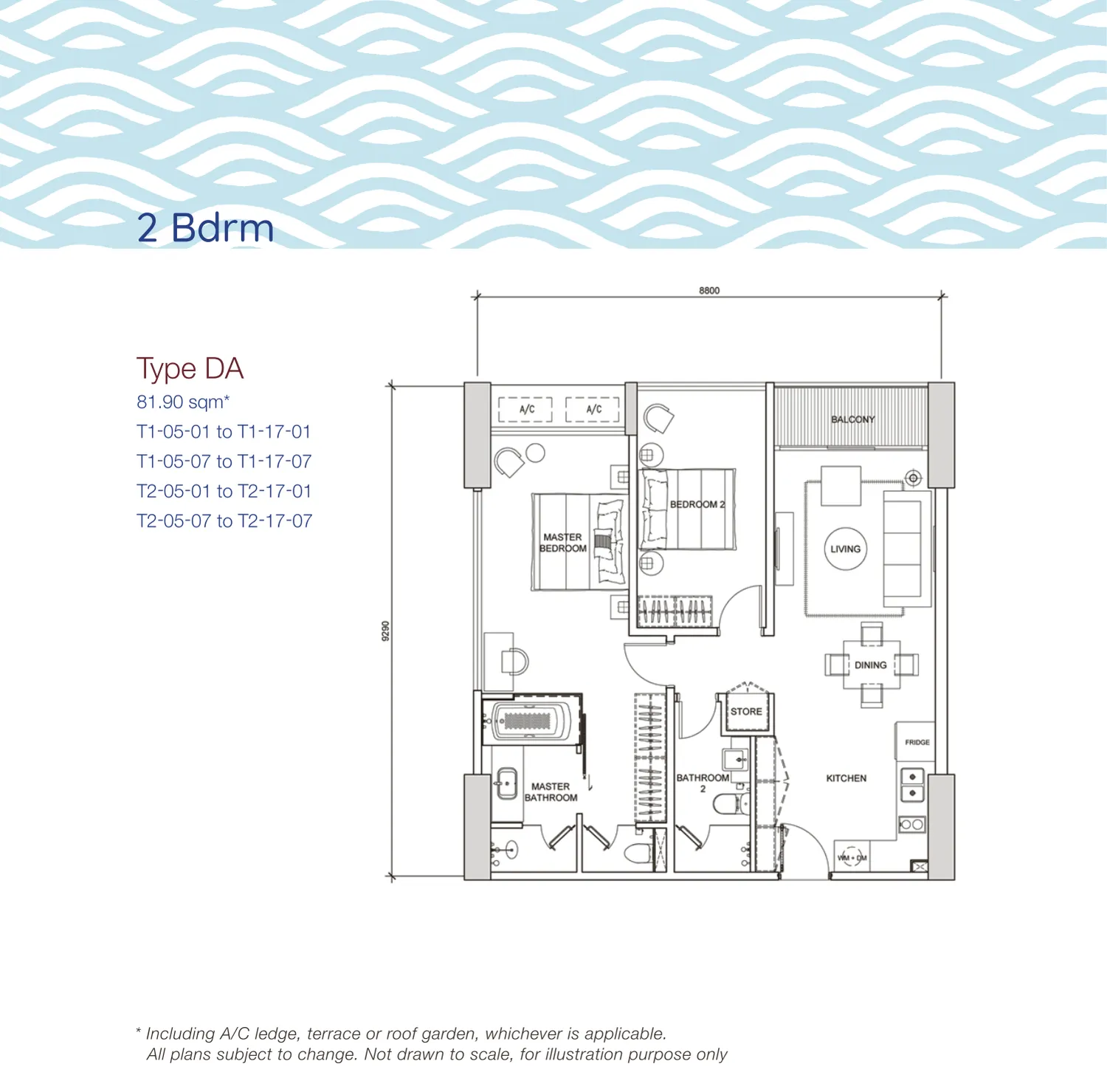 Puteri Cove Residences Type DA official floor plan
