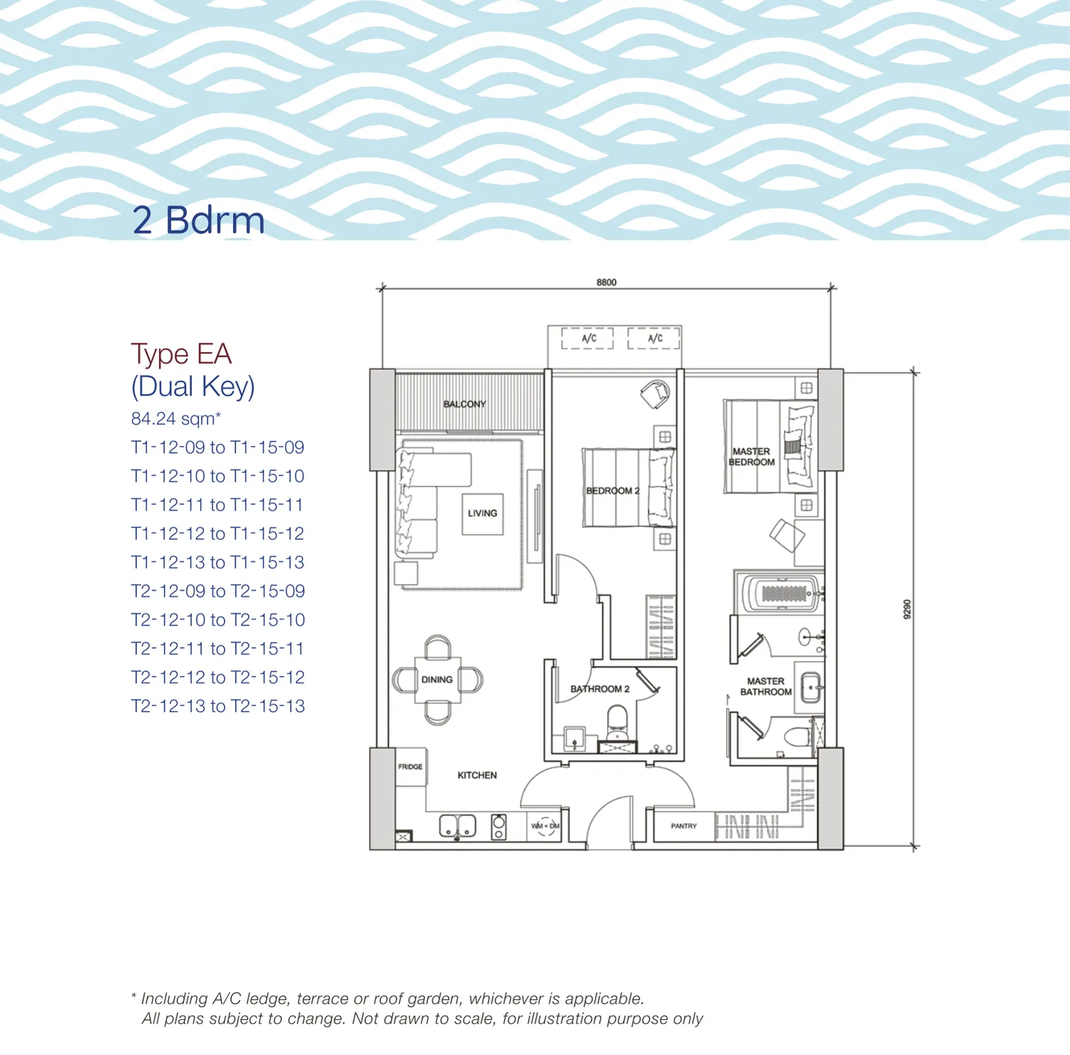 Puteri Cove Residences Type EA dual key official floor plan