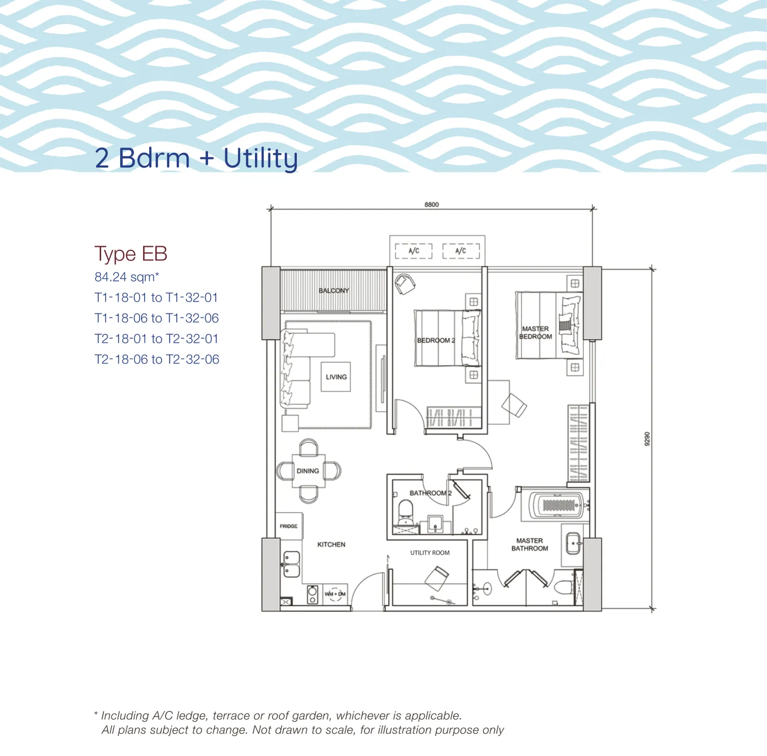Puteri Cove Residences Type EB official floor plan