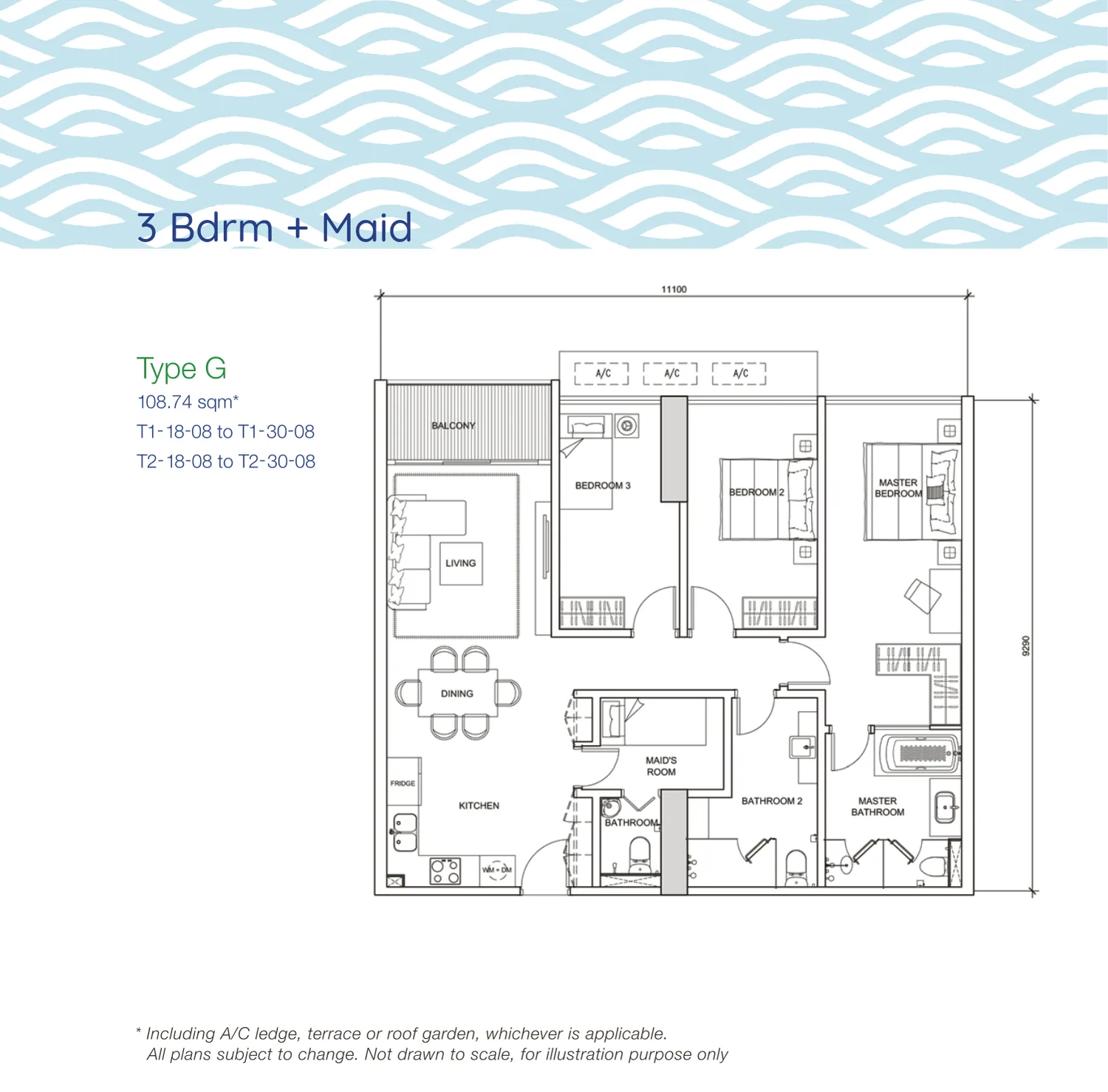 Puteri Cove Residences Type G official floor plan