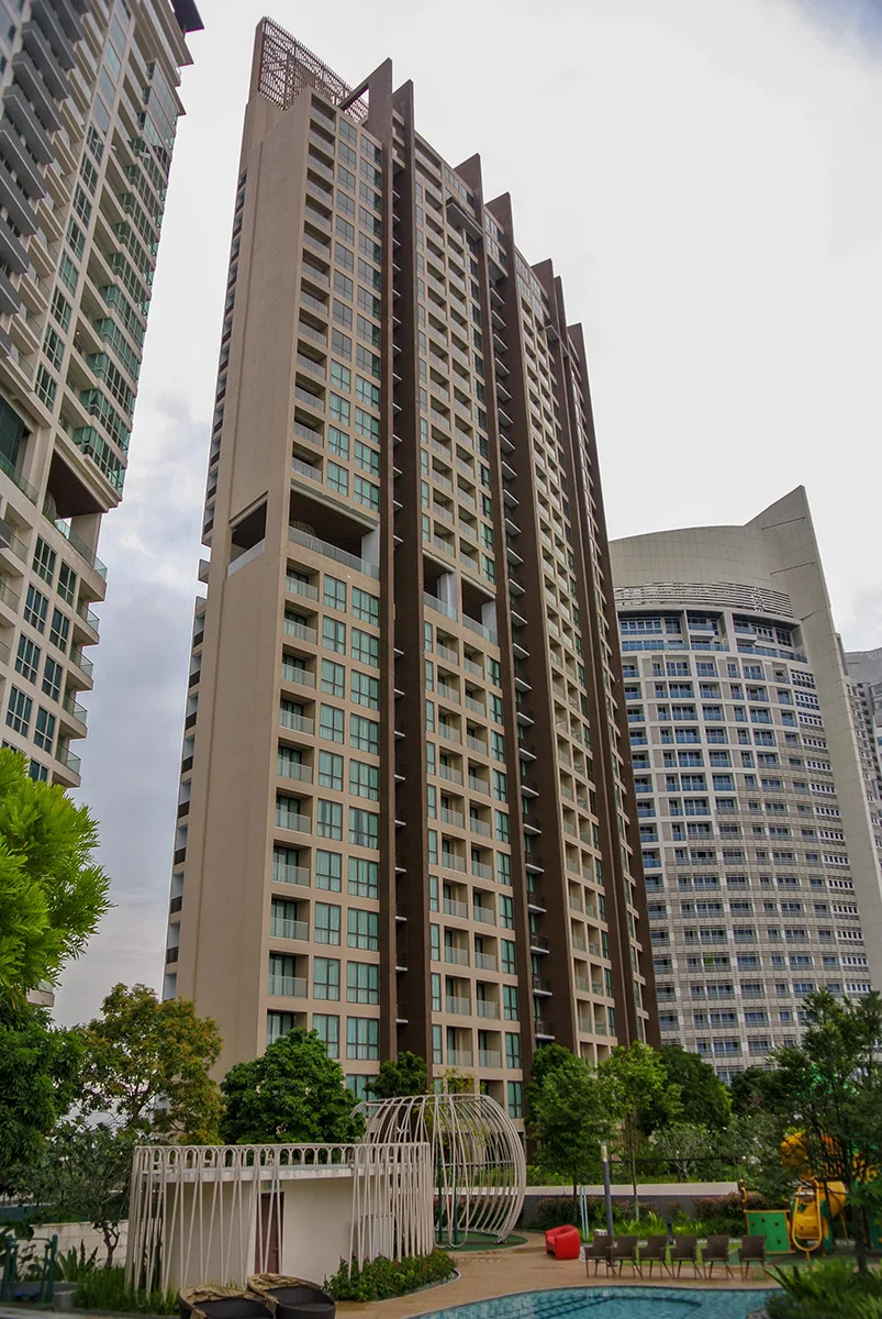 Puteri Cove Residences The tower facade
