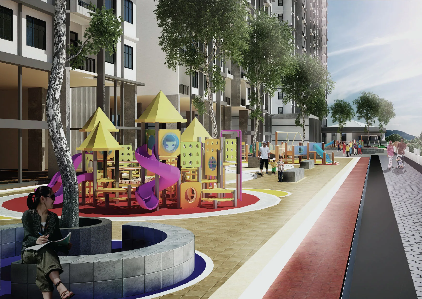 Residensi Taman Pelangi Indah 儿童游乐场与景观平台
