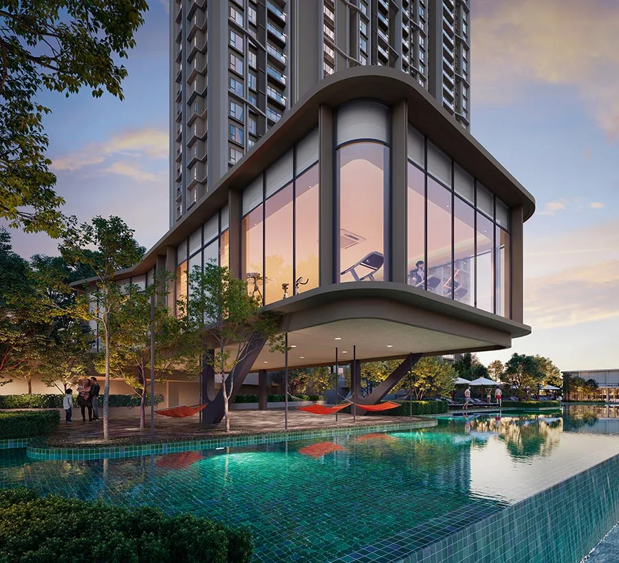 Swimming pool and skyline fitness gym at Senna Heights by Greencove Sdn Bhd, Damansara Damai, Petaling district, Selangor