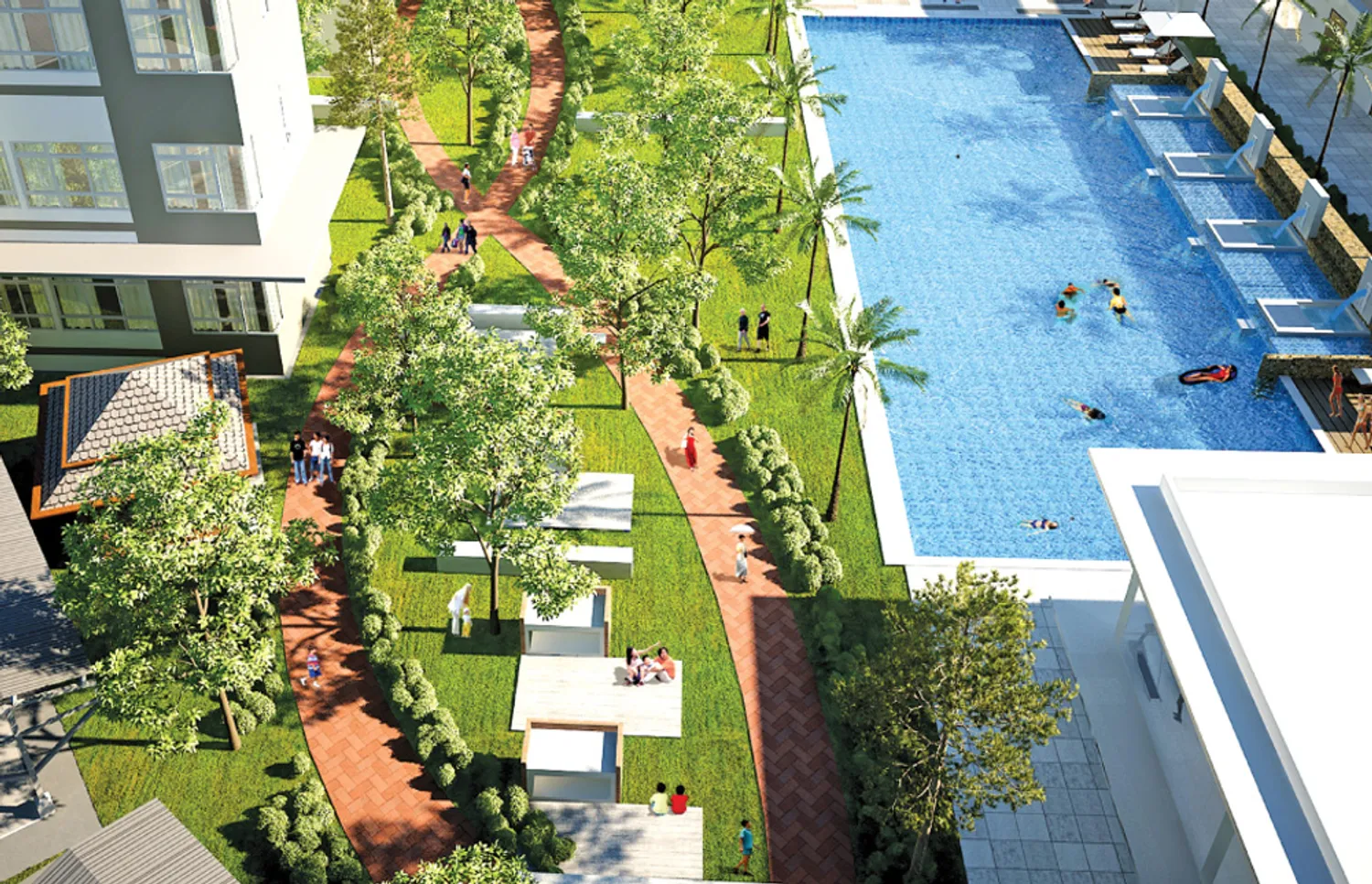 Seri Austin Residence (Pangsapuri Seri Austin) Garden deck and lap pool