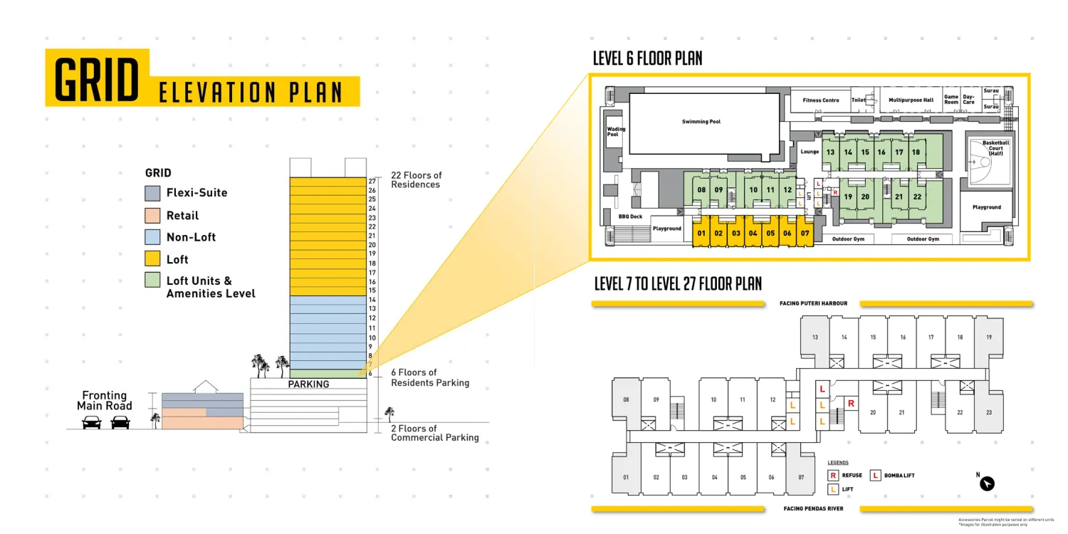 Sunway GRID Residence official floor plates
