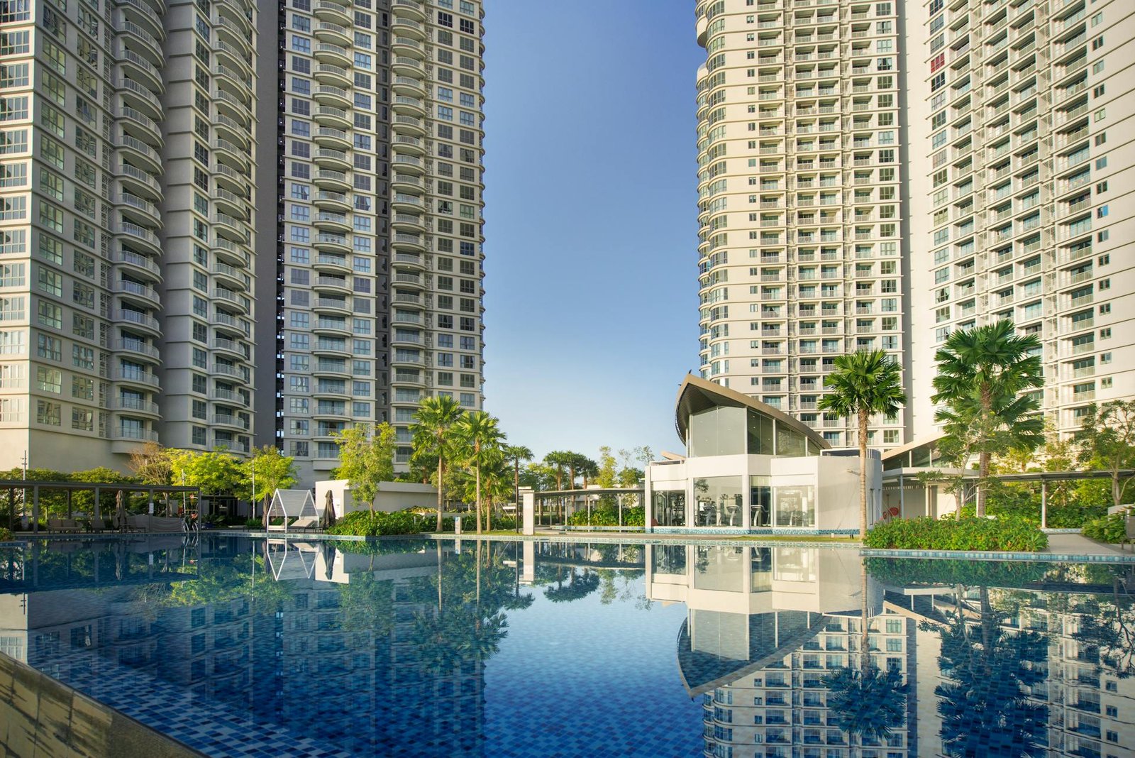 Teega Residence / Teega Suites Pool deck and towers