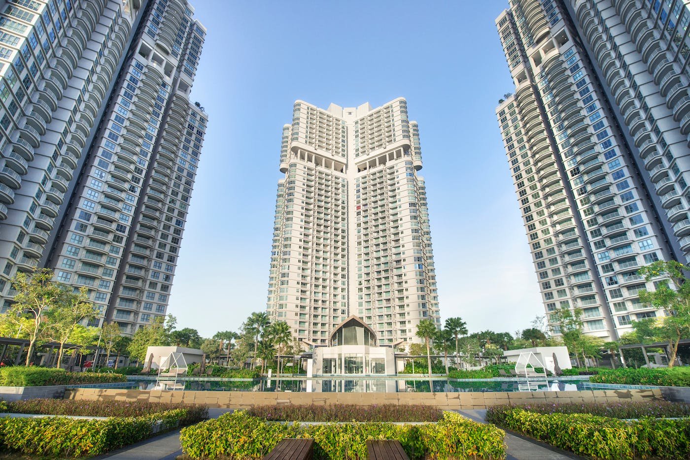 Teega Residence / Teega Suites Towers and landscaped grounds