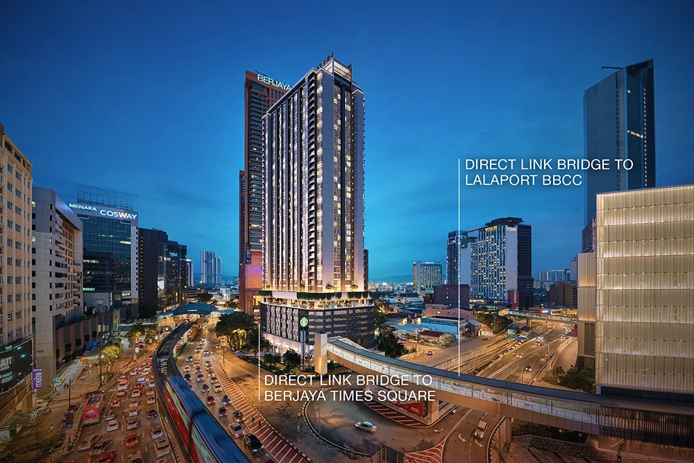 Alternate facade and aerial view of Times Square 2 by Berjaya Times Square Sdn Bhd, Jalan Imbi, Bukit Bintang, Kuala Lumpur