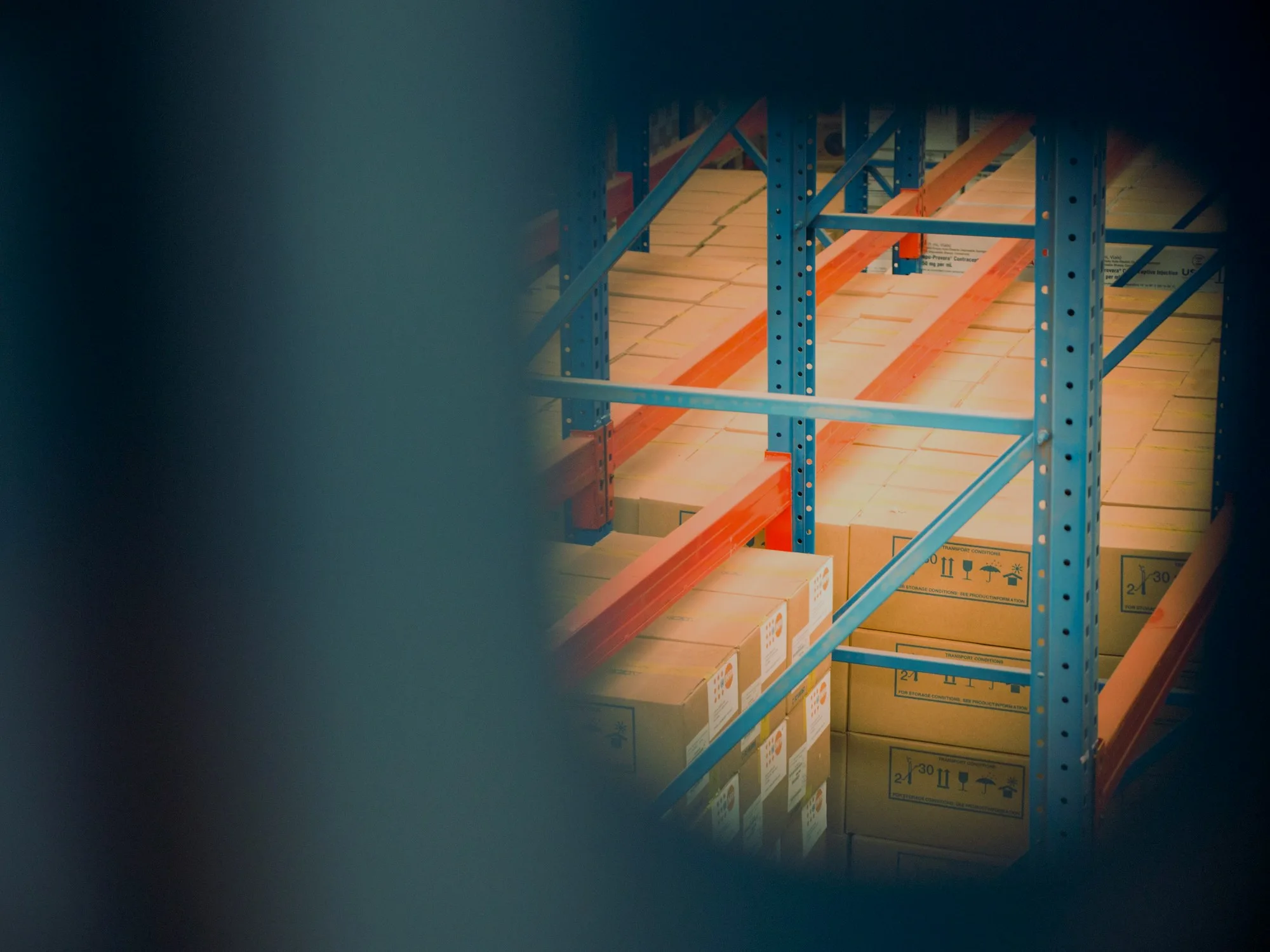 Warehouse racking and storage positions, representing the modern warehousing product in this belt