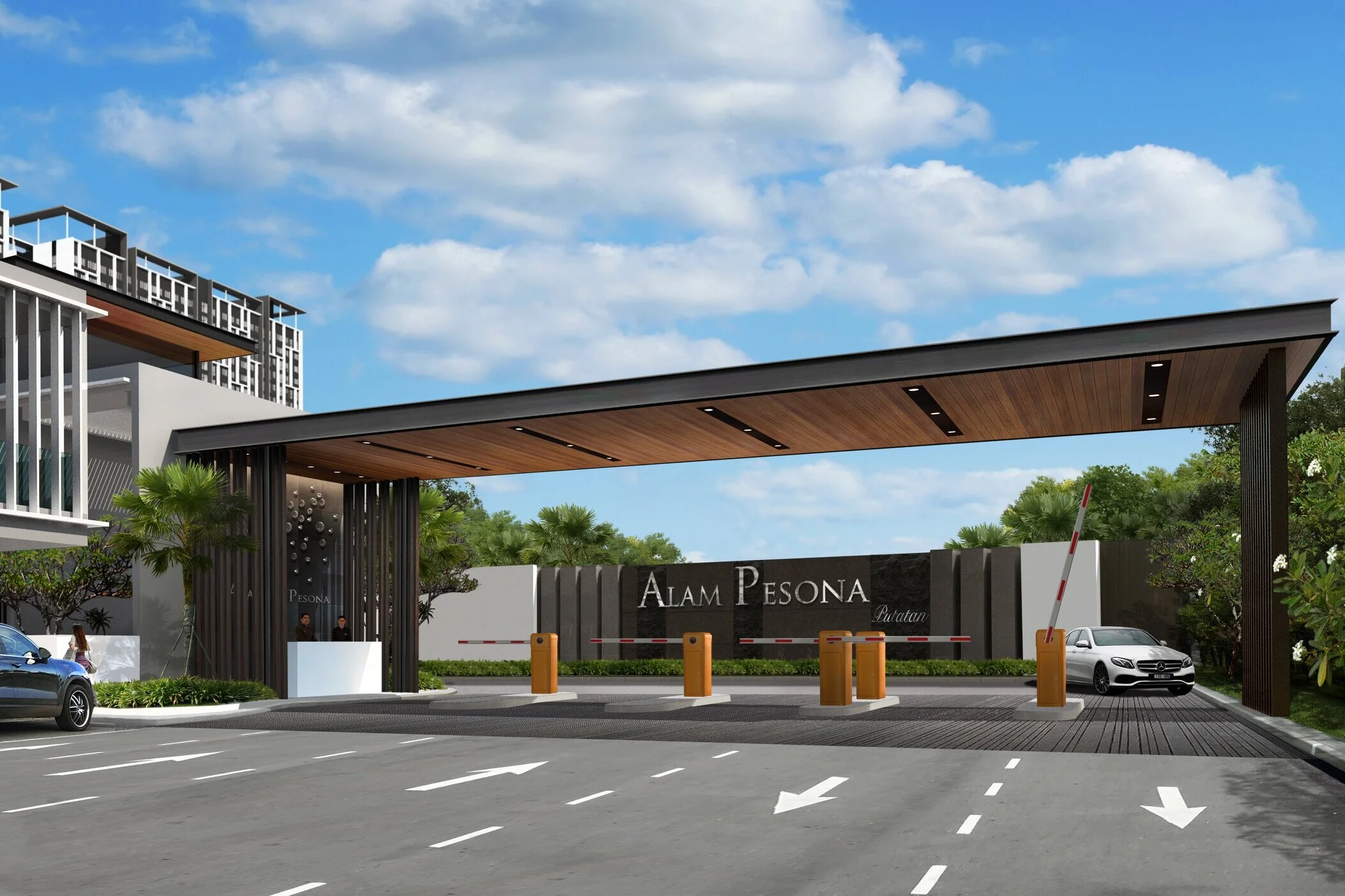 The Gambalon guardhouse at the entrance at Alam Pesona Phase 2 (Sapphire), Putatan, Sabah