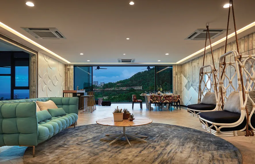 Alila 2 Sky Gourmet function lounge with hill view, Tanjung Bungah, Penang — actual photo