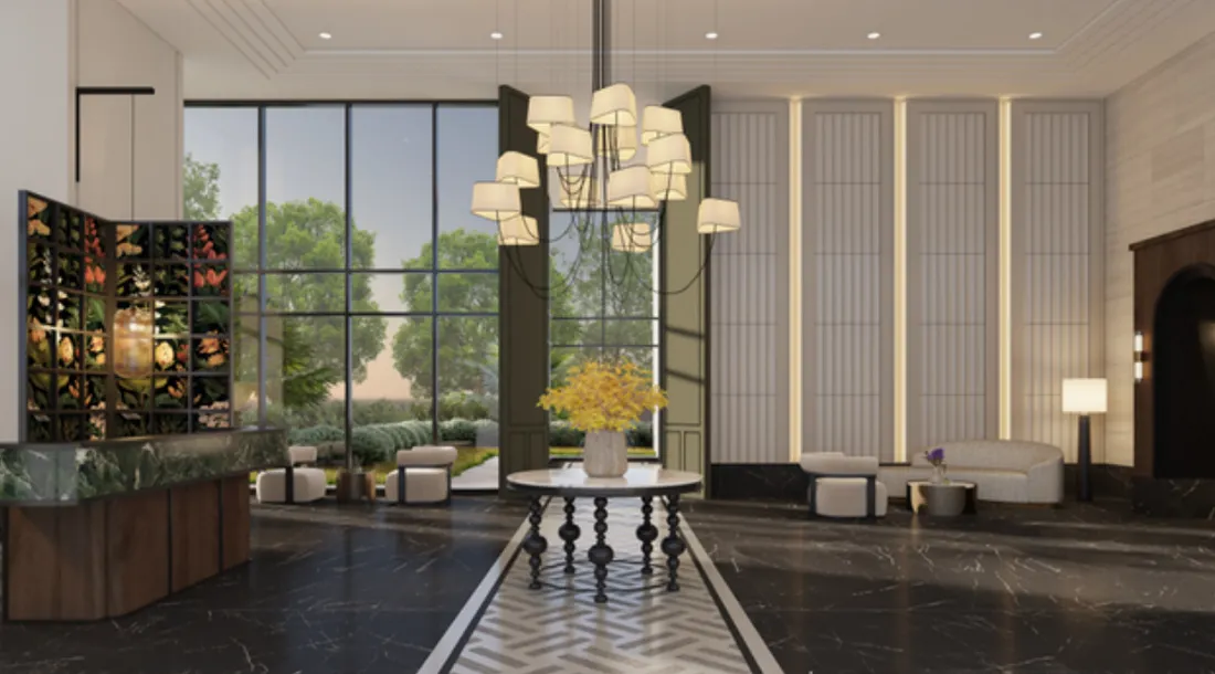 AndaBreeze Residences Tower B Basilica lobby — artist's impression