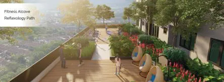 Aralia Park 六楼户外健身角与脚底按摩步道效果图