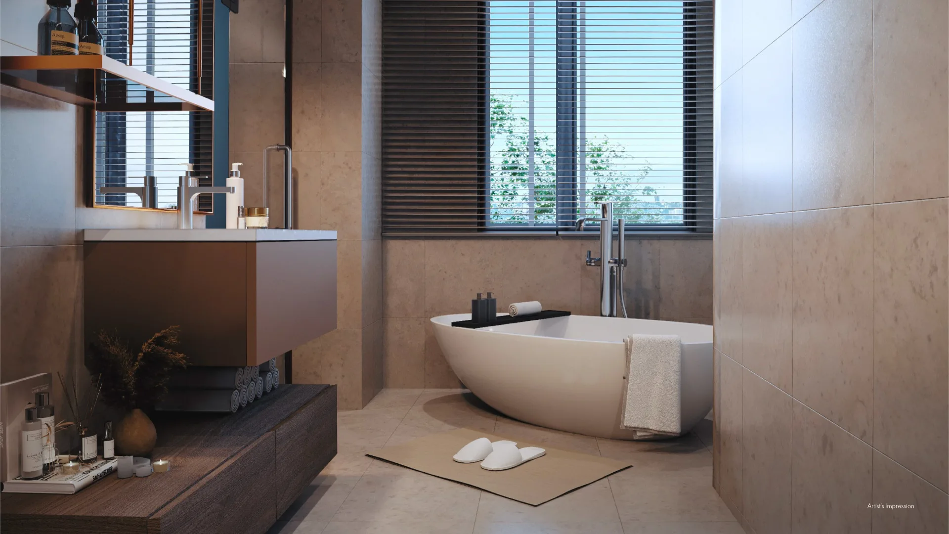 Bathroom (artist’s impression) at Araya Garden, Ayuria Place, Alamesra, Kota Kinabalu, Sabah