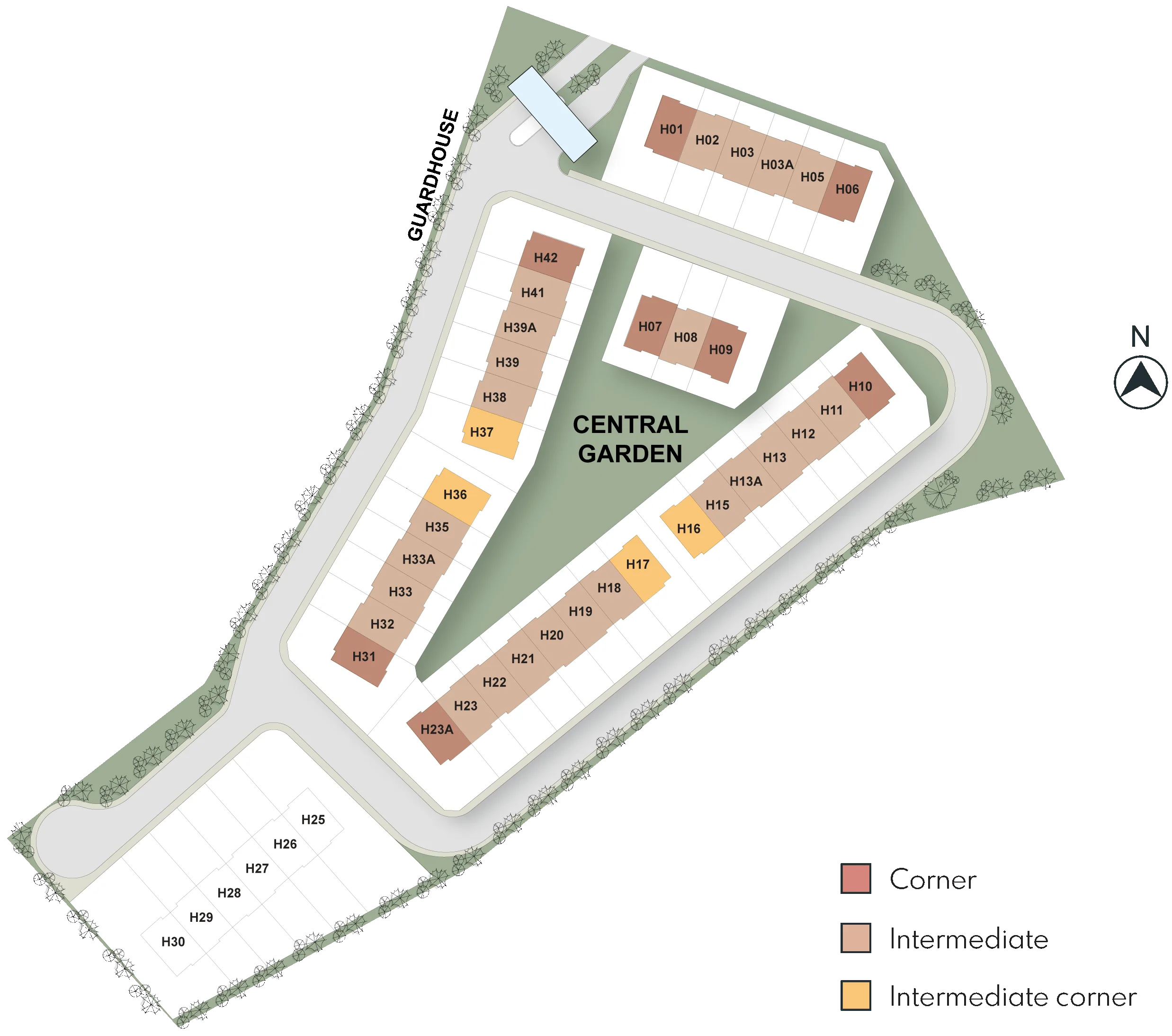 Developer site plan of Araya Gardens at Araya Garden, Ayuria Place, Alamesra, Kota Kinabalu, Sabah