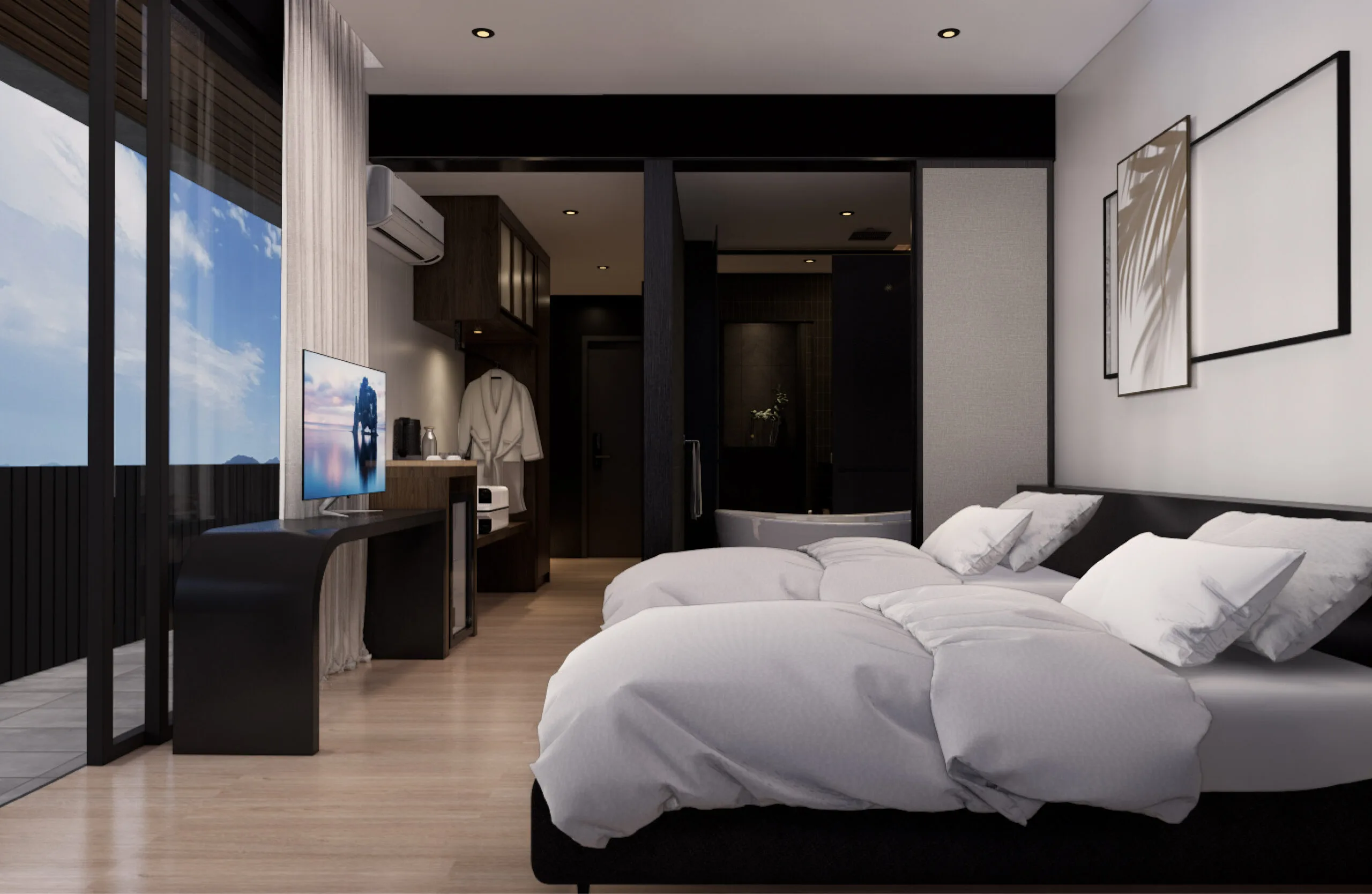Type A suite interior at Arus Nova, Jalan Tanjung Aru, Kota Kinabalu, Sabah