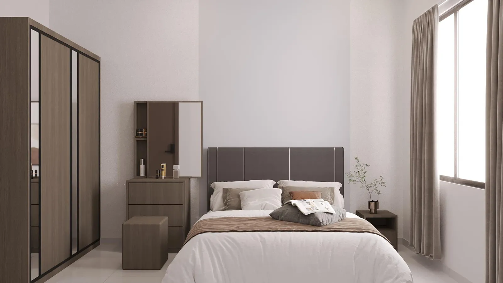 Aston Minka Residences Bedroom 1 interior design concept, Bukit Mertajam — artist's impression