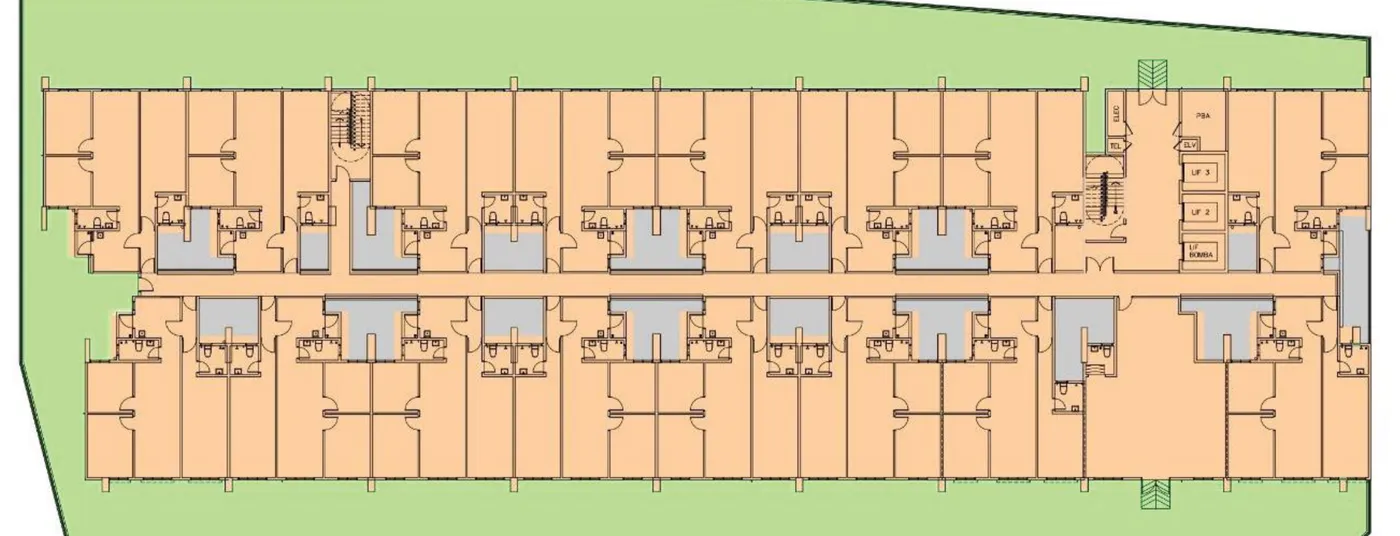 Aston Minka Residences Level 5 key plan — 16 units beside the landscaped facilities deck, Bukit Mertajam