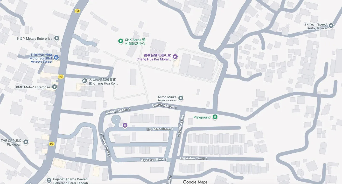 Aston Minka Residences site plan on Lebuh Aston 1 beside Chang Hua Kor Moral Uplifting Society, Bukit Mertajam