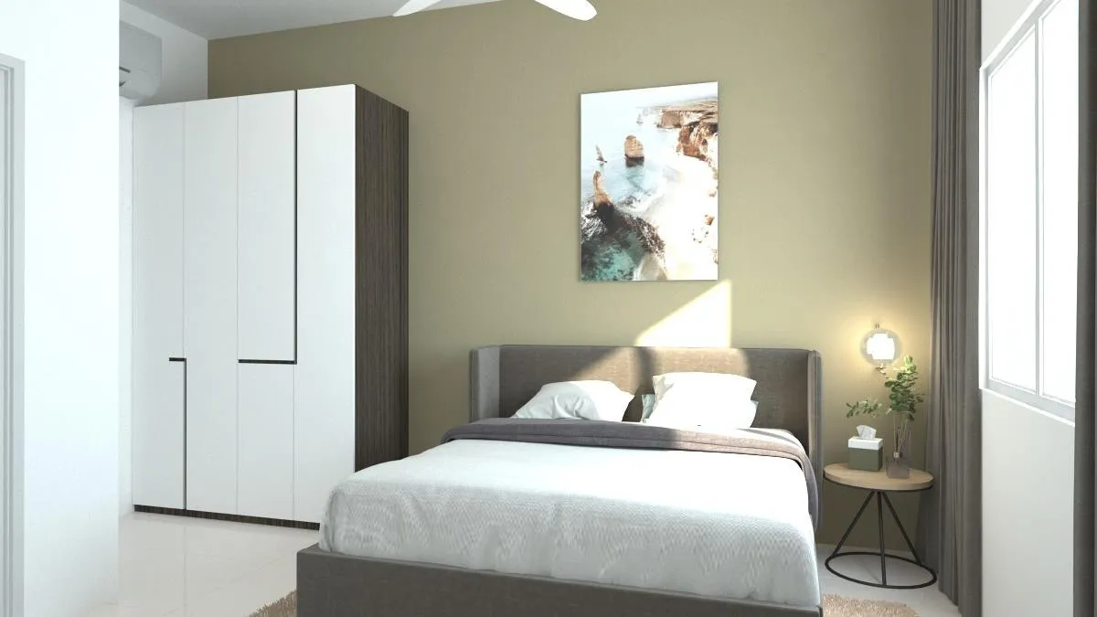 Ayana Residence master bedroom interior design concept, Butterworth — artist's impression