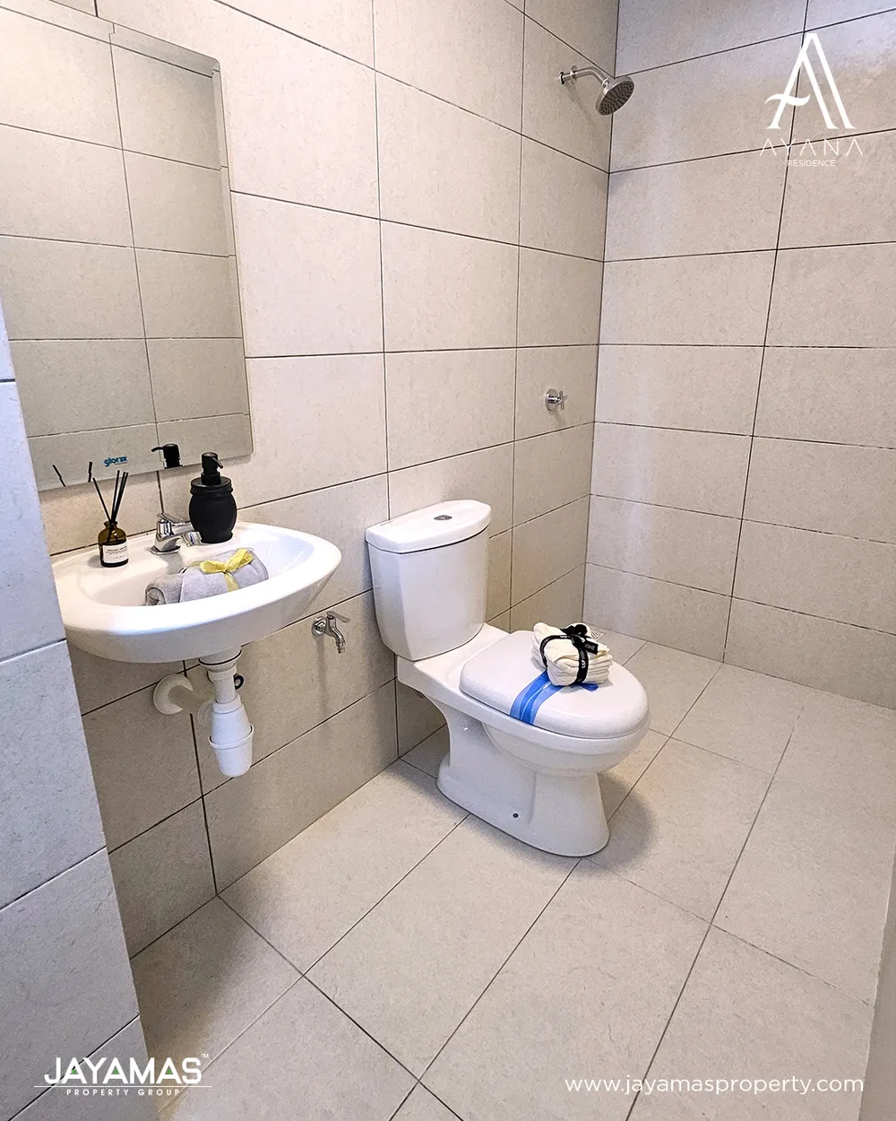 Ayana Residence show unit bathroom, Butterworth, Penang — actual photo April 2026