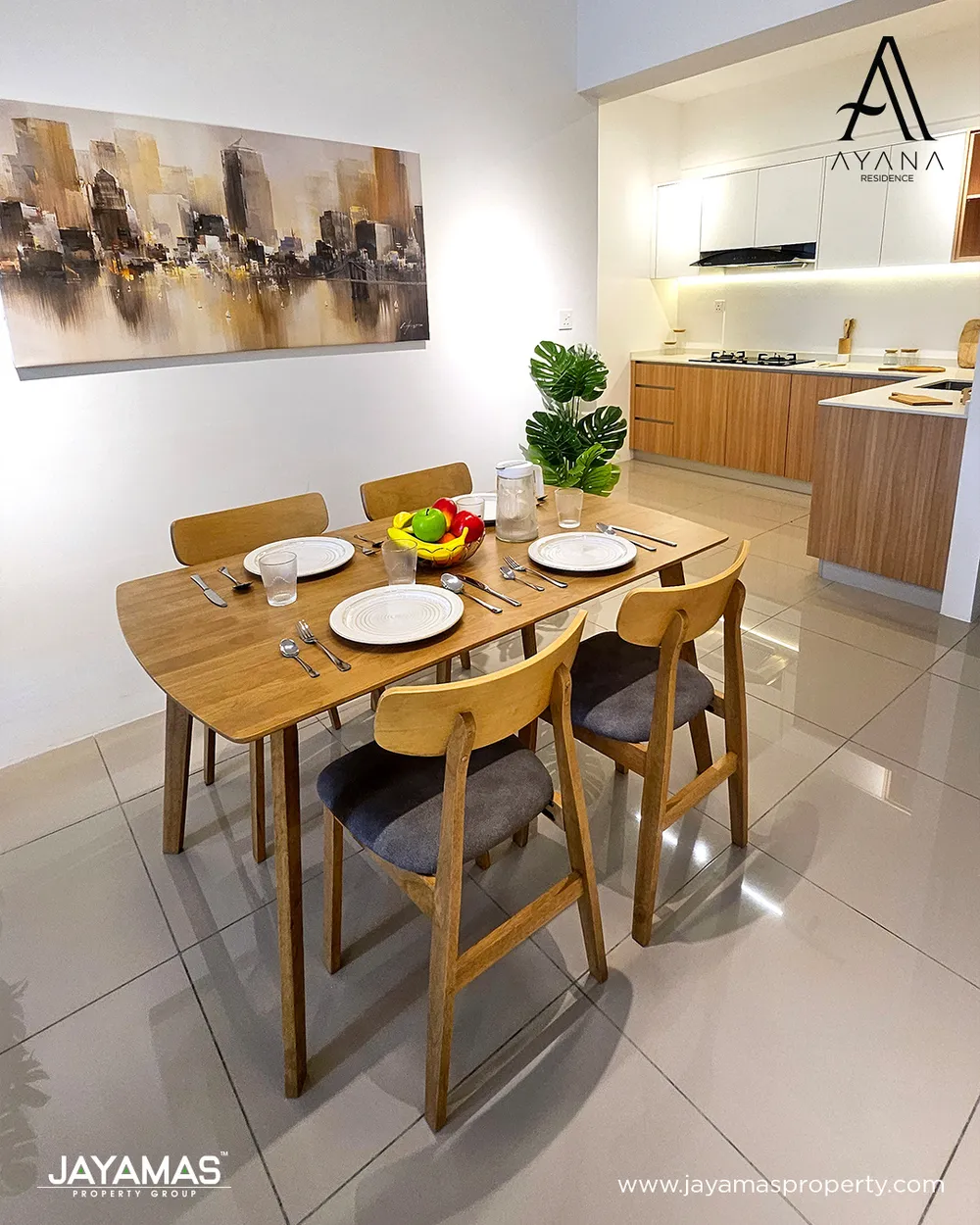 Ayana Residence show unit dining area, Butterworth, Penang — actual photo April 2026