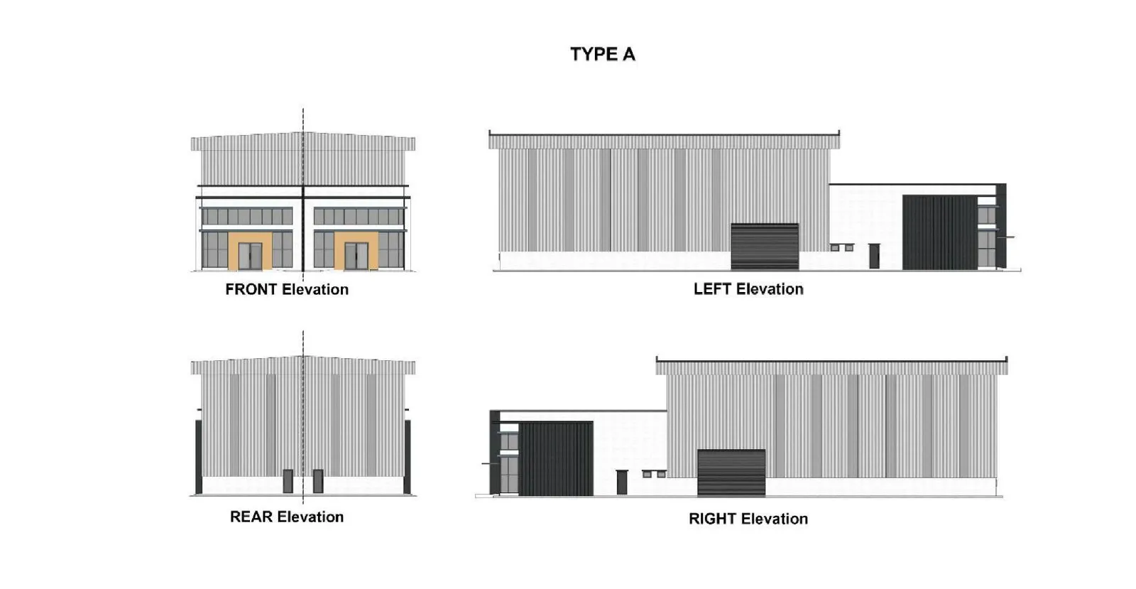 Bertam Signature Type A front, rear, left and right elevations, Tasek Gelugor, Penang