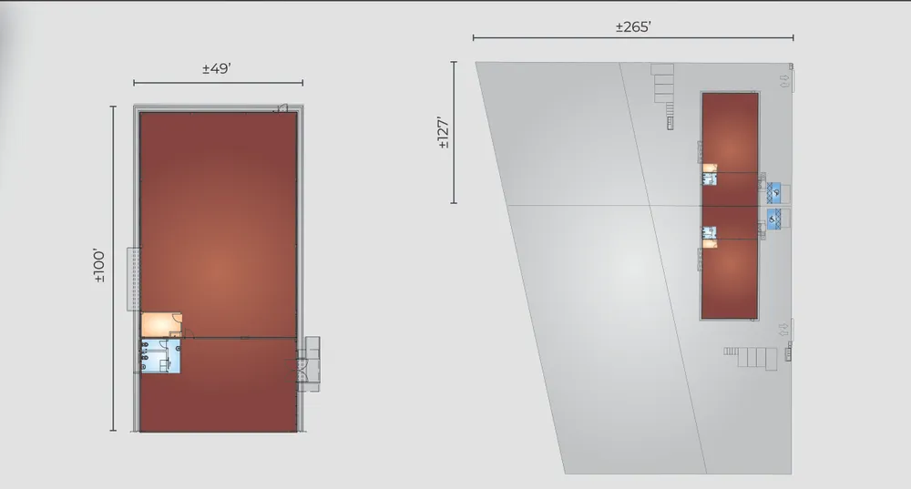 Bertam Signature Type D floor plan — 4,924 sq ft built-up on a ±33,807 sq ft lot, single-storey semi-D factory, Tasek Gelugor, Penang