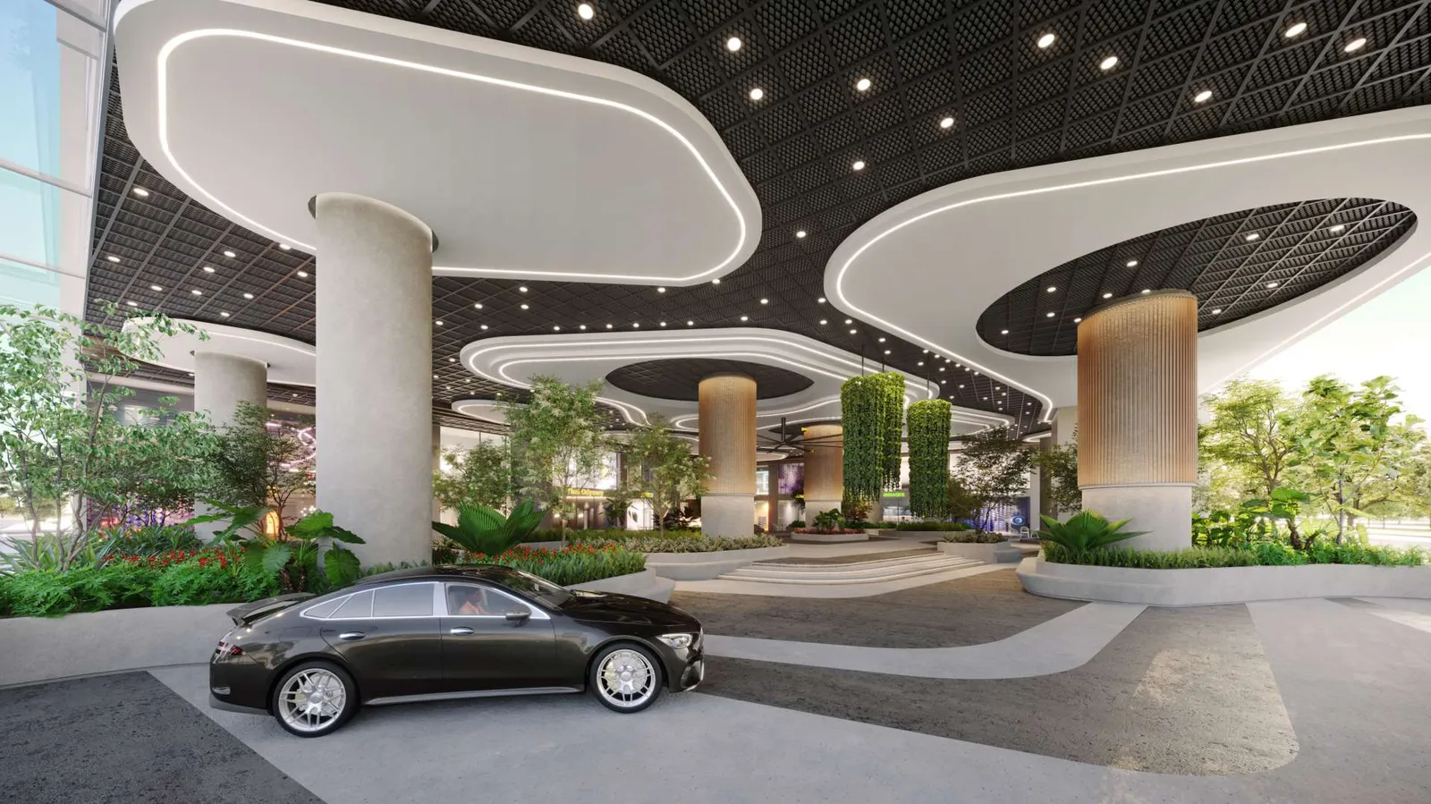Capstone Corporate Suites 入口落客区效果图，Bandar Cassia