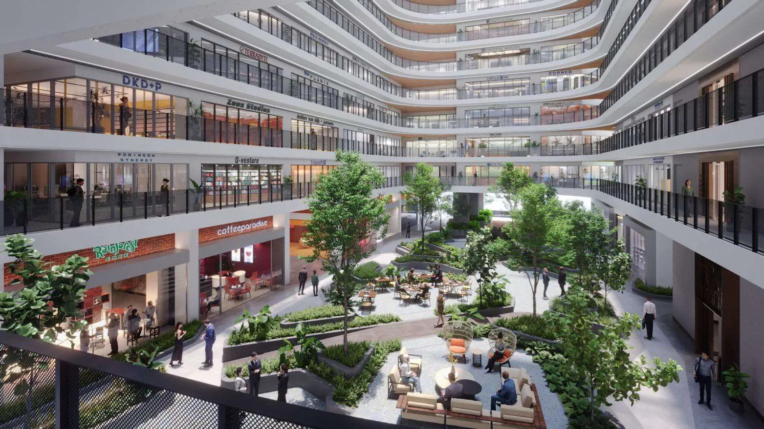 Capstone Corporate Suites 11 楼 Sky Plaza 零售与花园效果图