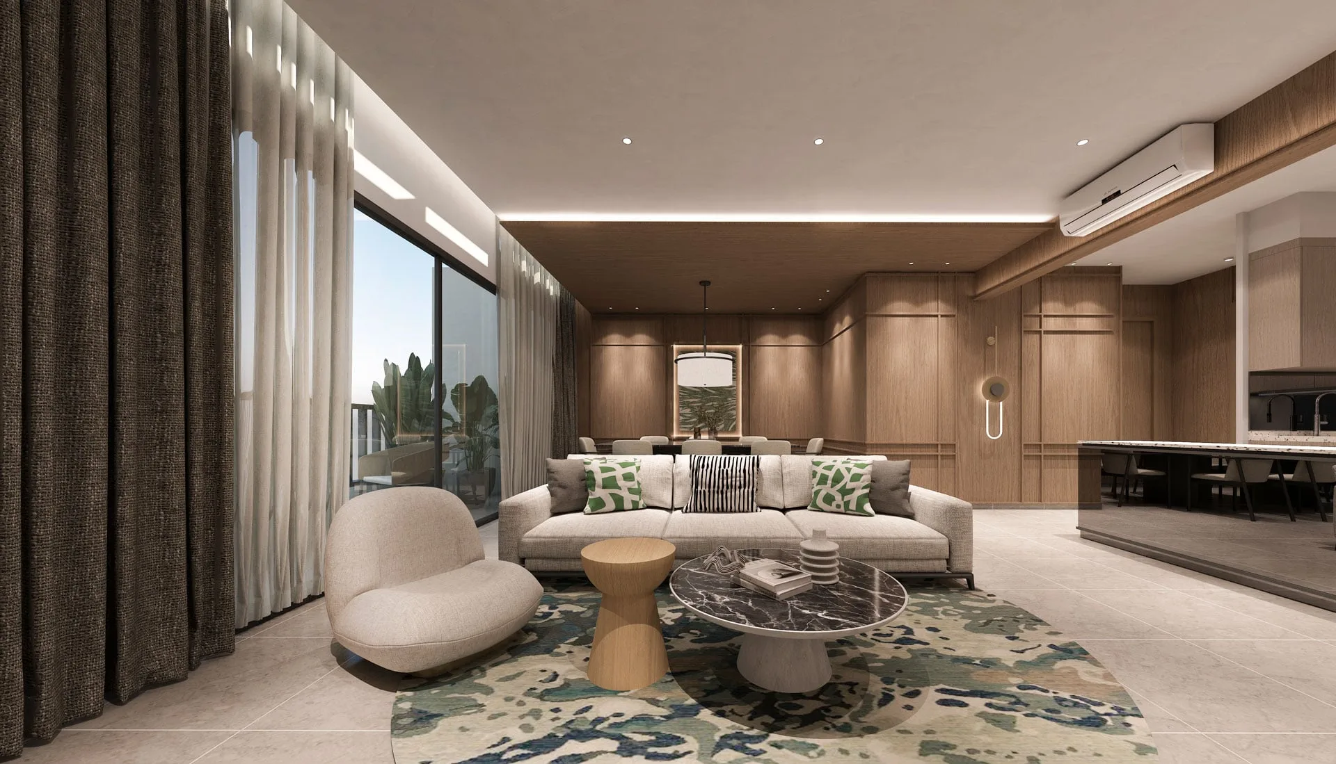 Dining area of a show unit at Ayanna Resort Residence by Chin Hin Group Property, Bukit Jalil, Kuala Lumpur