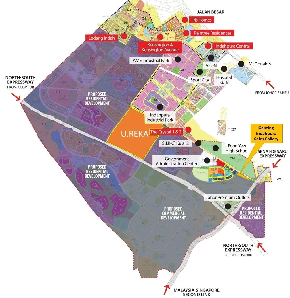 Genting Indahpura U.Reka master plan, Kulai, Johor
